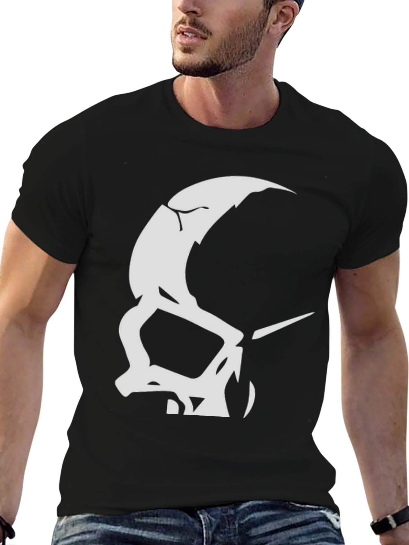 Skull Graphic Black T-Shirt - Edgy Streetwear