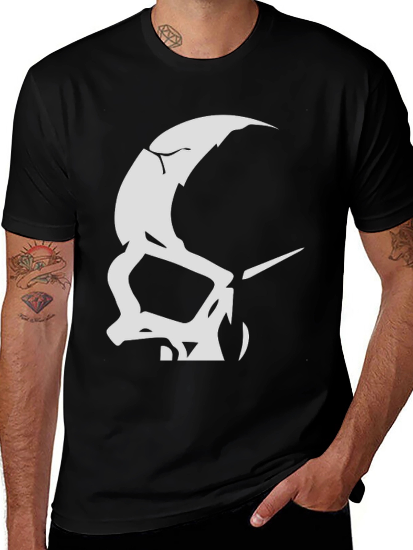 Skull Graphic Black T-Shirt - Edgy Streetwear