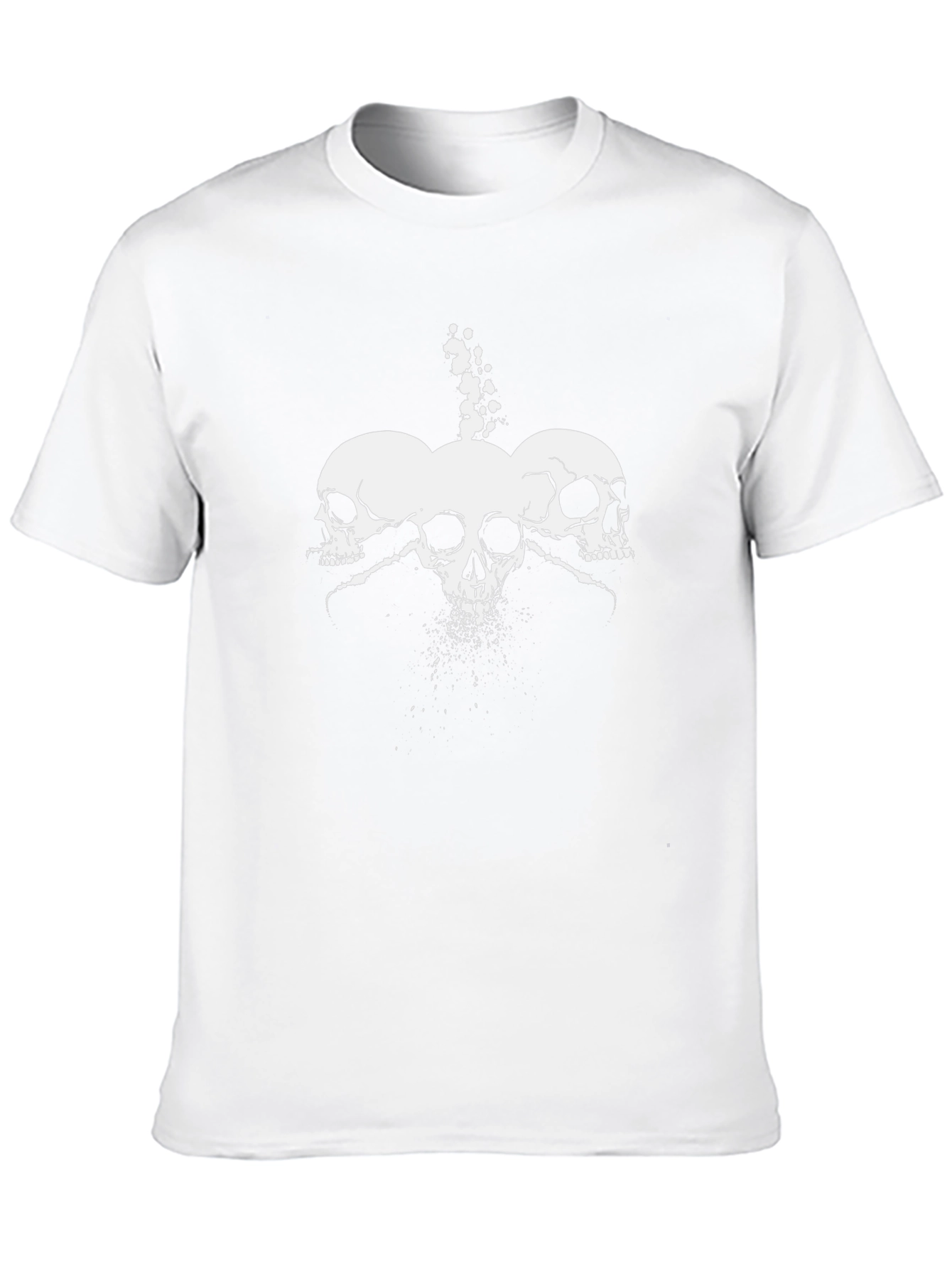 Skull Trio Graphic Tee - Bold Black T-Shirt