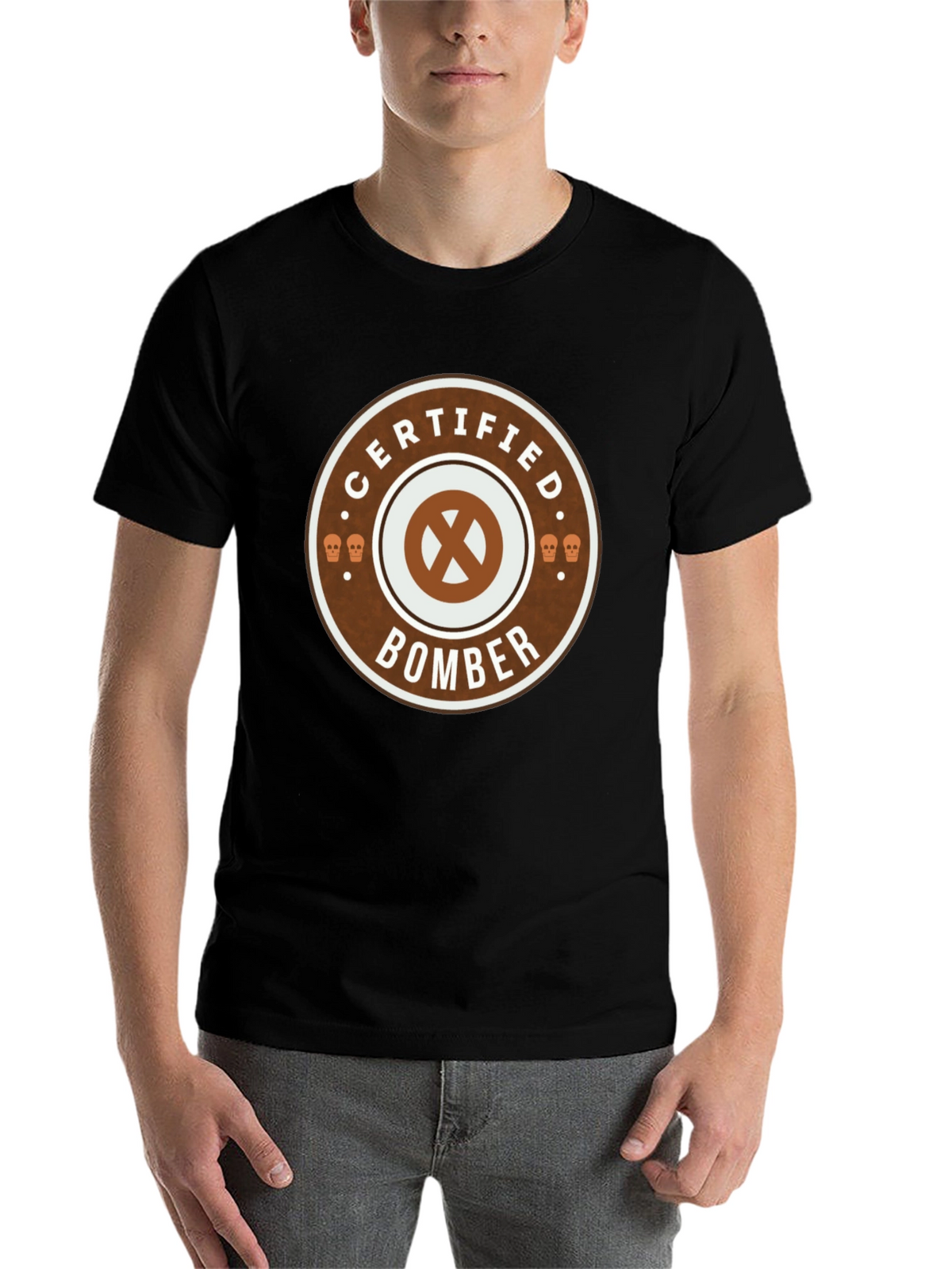 Certified Bomber Graphic Tee - Classic Black Cotton T-Shirt
