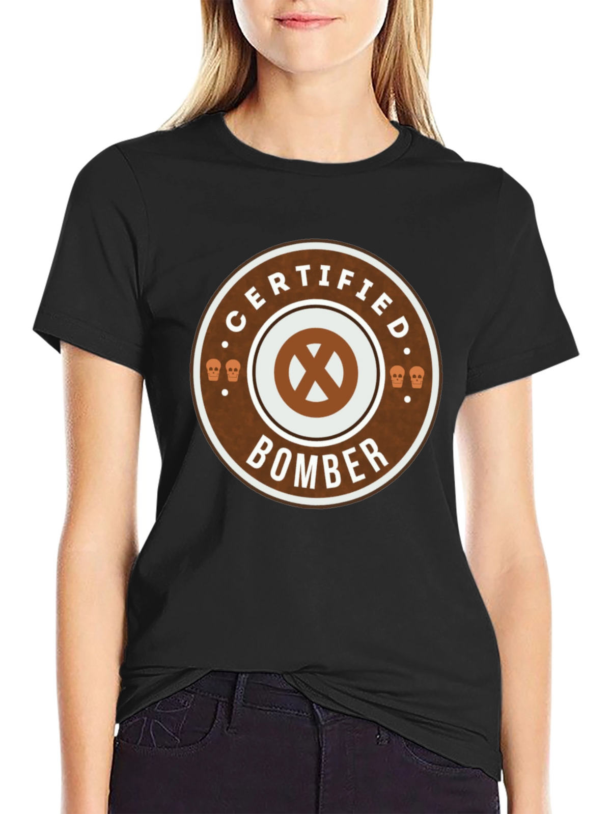 Certified Bomber Graphic Tee - Classic Black Cotton T-Shirt