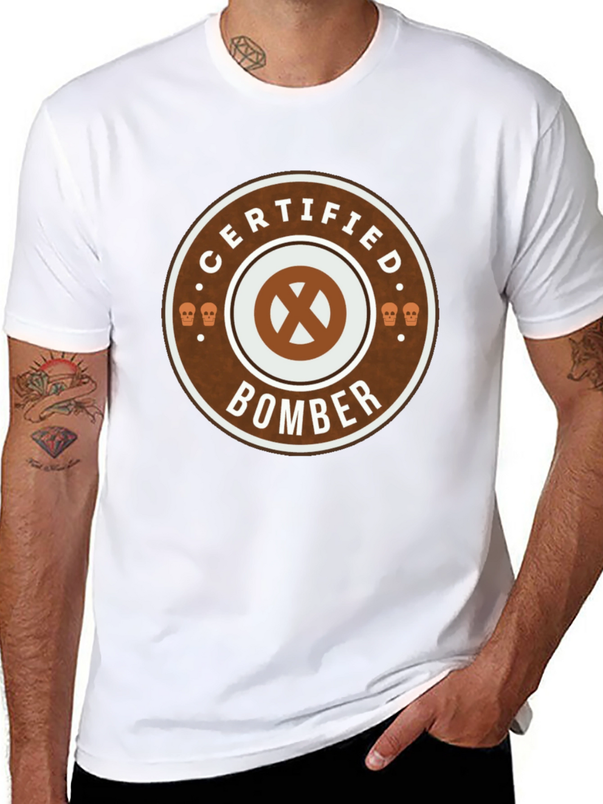 Certified Bomber Graphic Tee - Classic Black Cotton T-Shirt