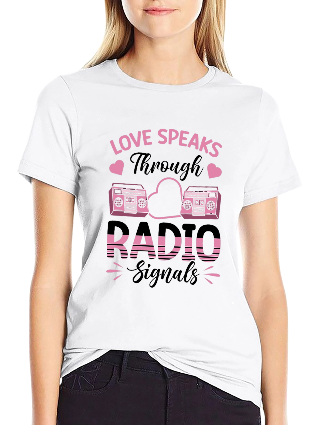 Love Speaks Through Radio Signals Graphic Tee