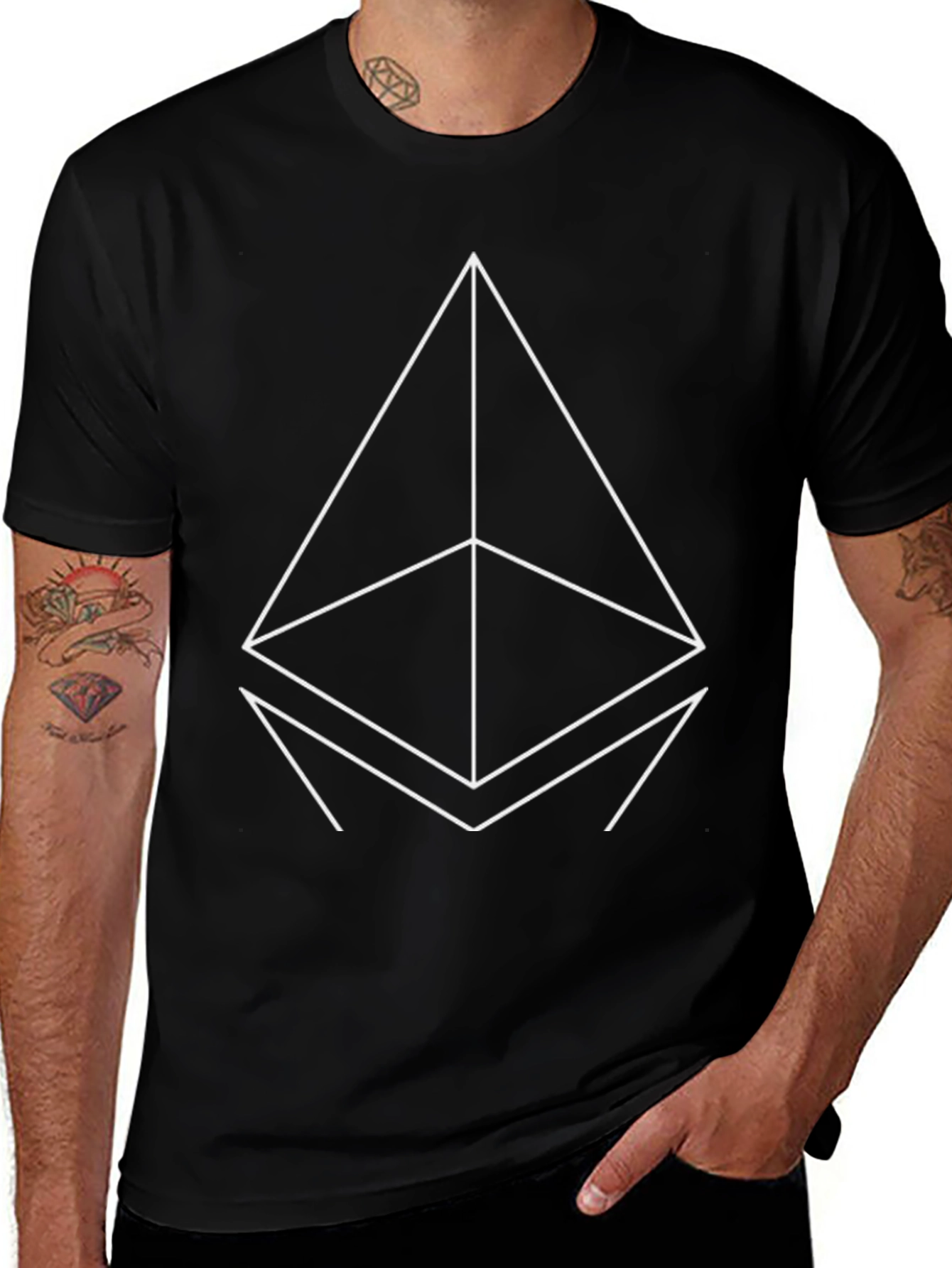 Ethereum Logo Black T-Shirt Crypto Fashion
