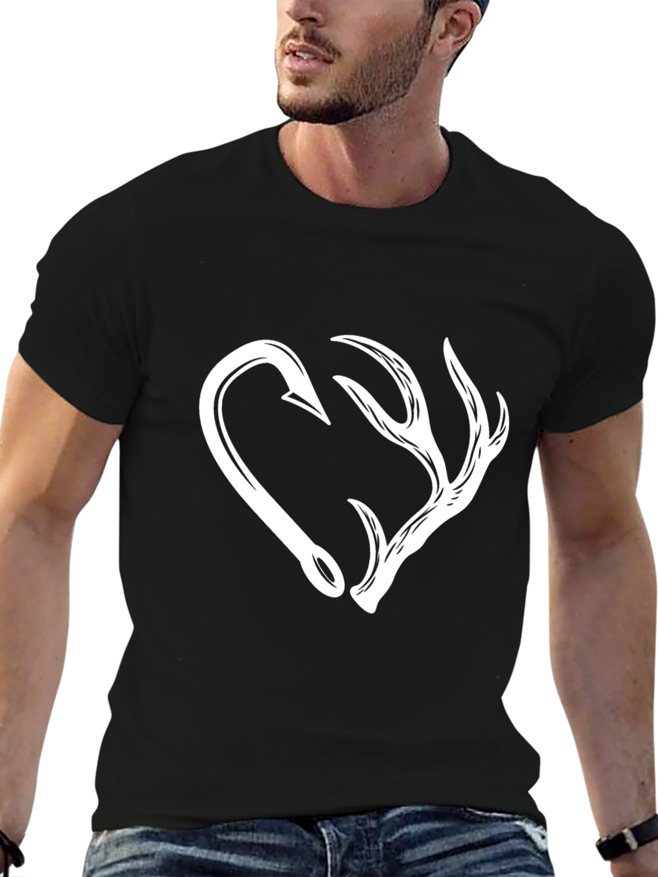 Hooked on the Hunt T-Shirt - Black
