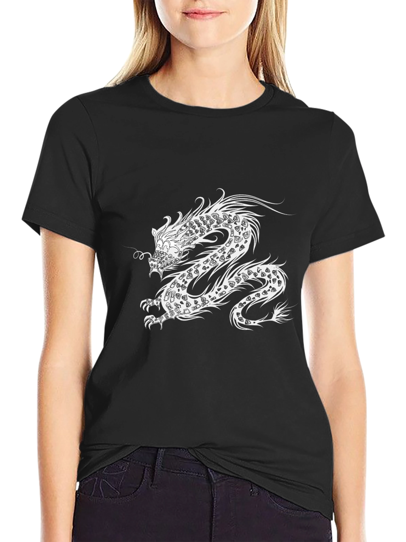 Dragon Graphic Black Tee - Stylish Mens Casual Shirt
