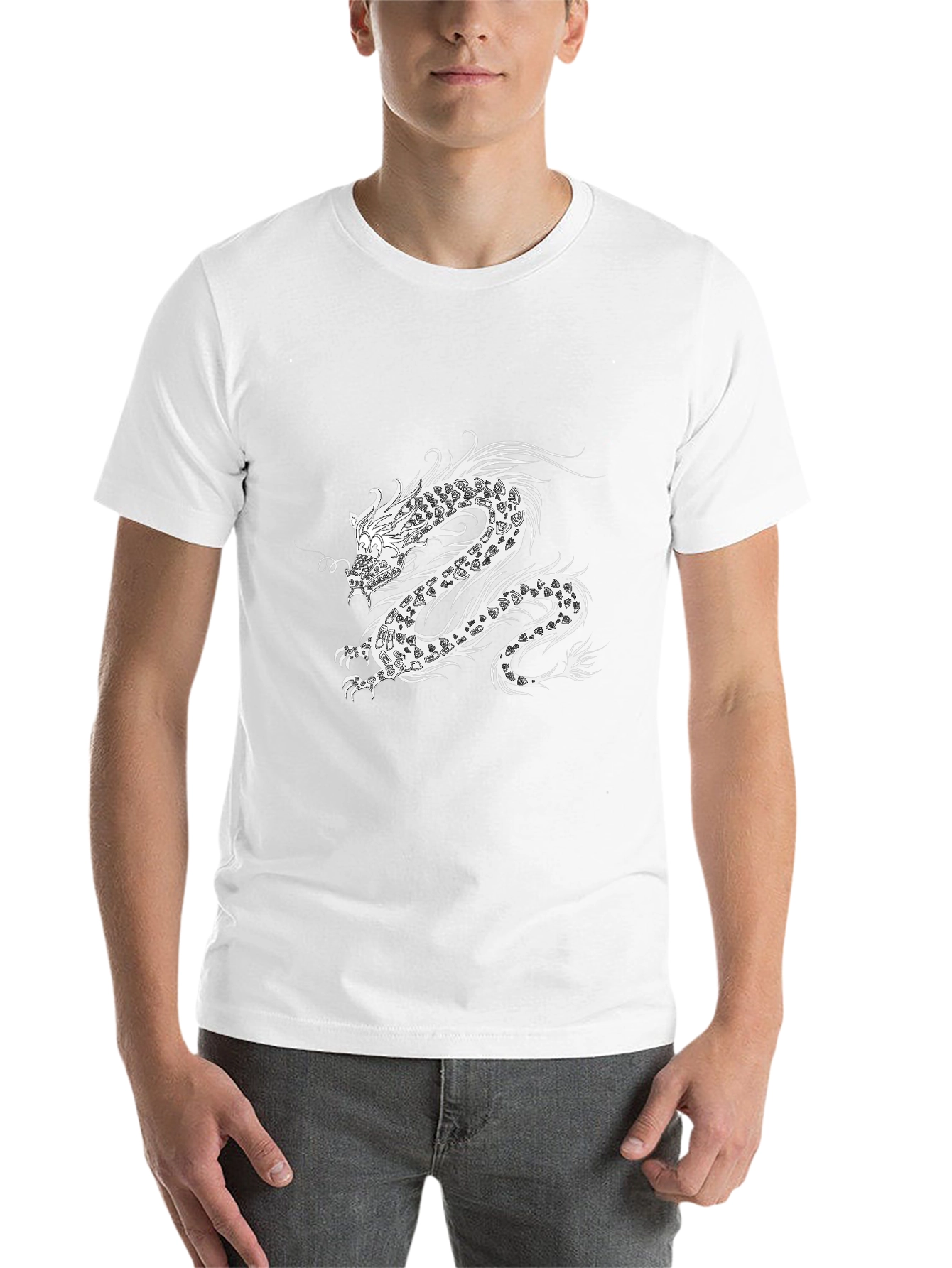 Dragon Graphic Black Tee - Stylish Mens Casual Shirt