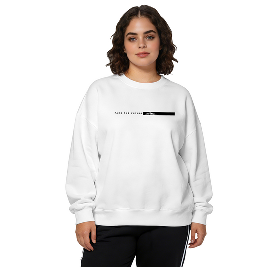 Minimal Face The Future Mountain Graphic Crewneck Sweatshirt