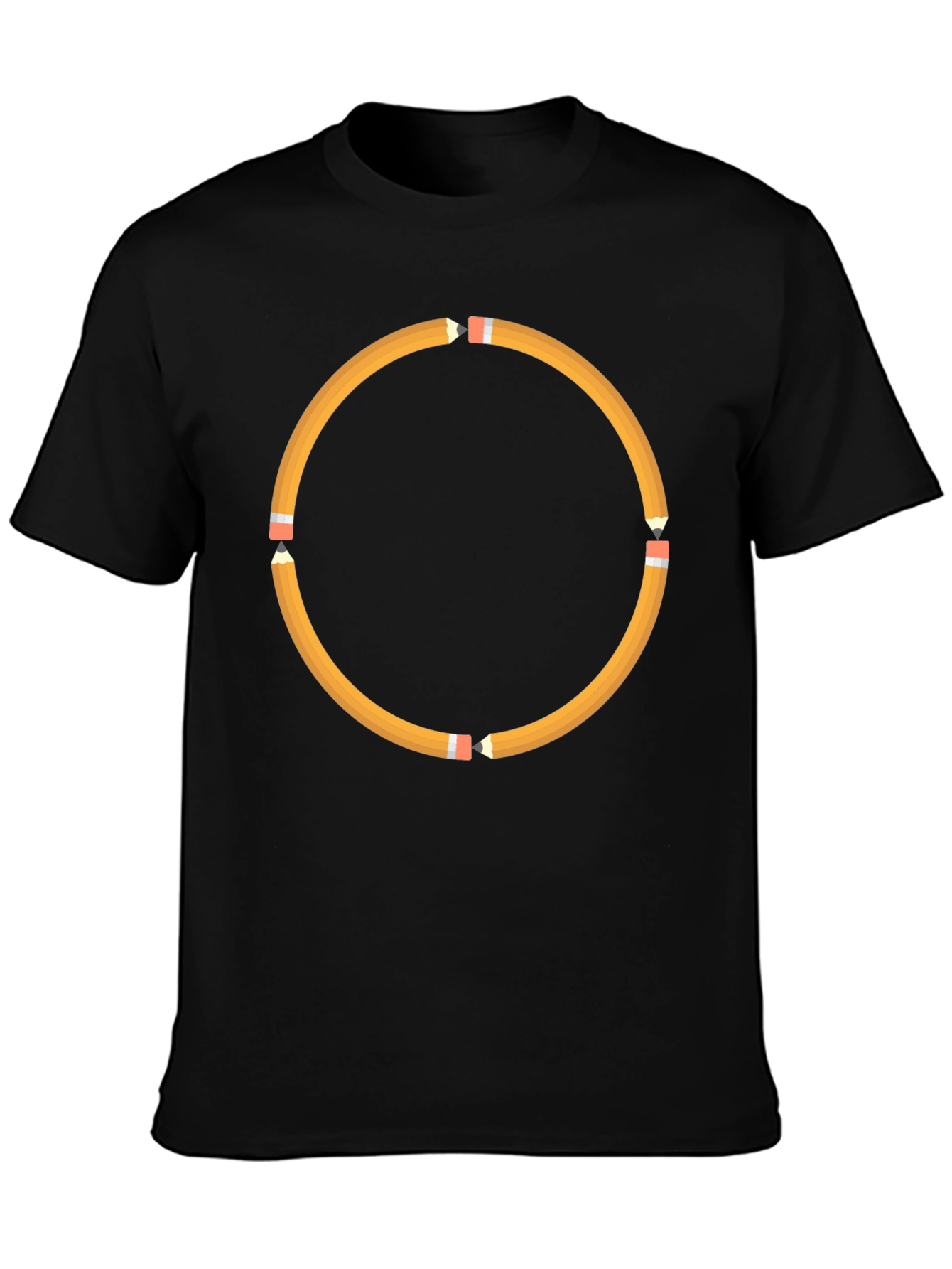 Pencil Circle Black T-Shirt