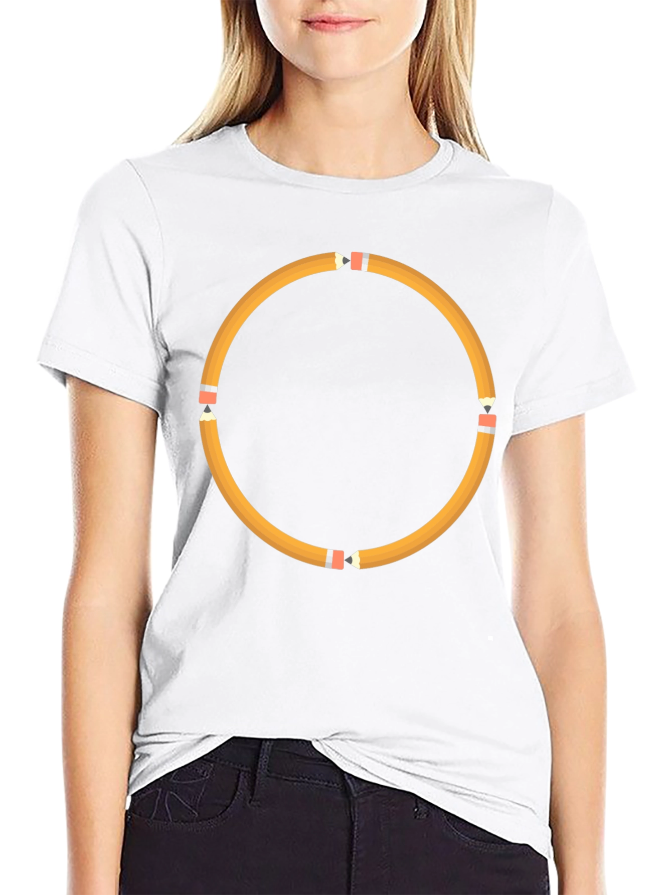Pencil Circle Black T-Shirt