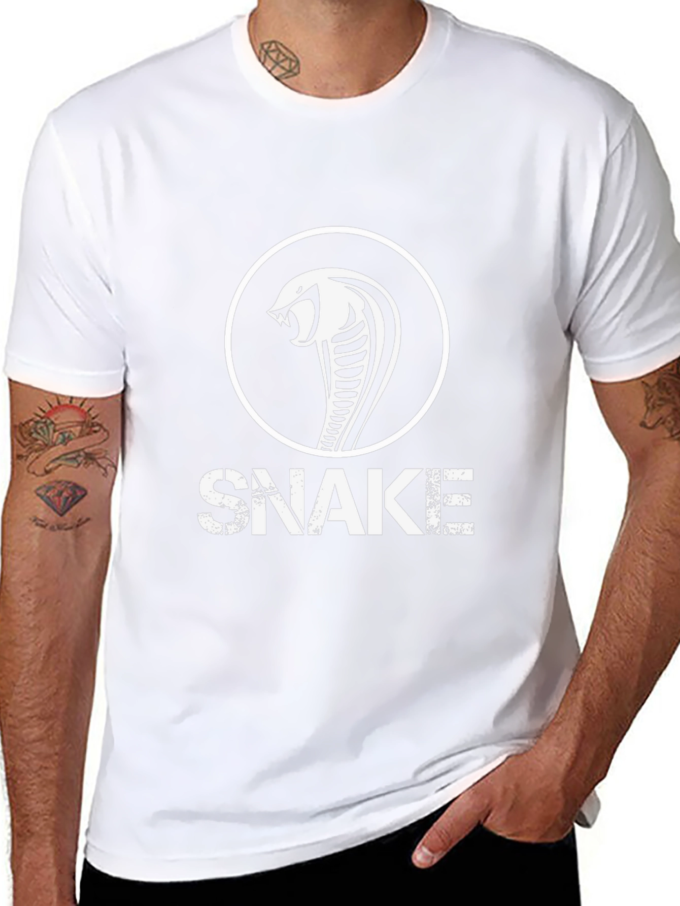 Mens Snake Graphic T-Shirt - Cool Cobra Design