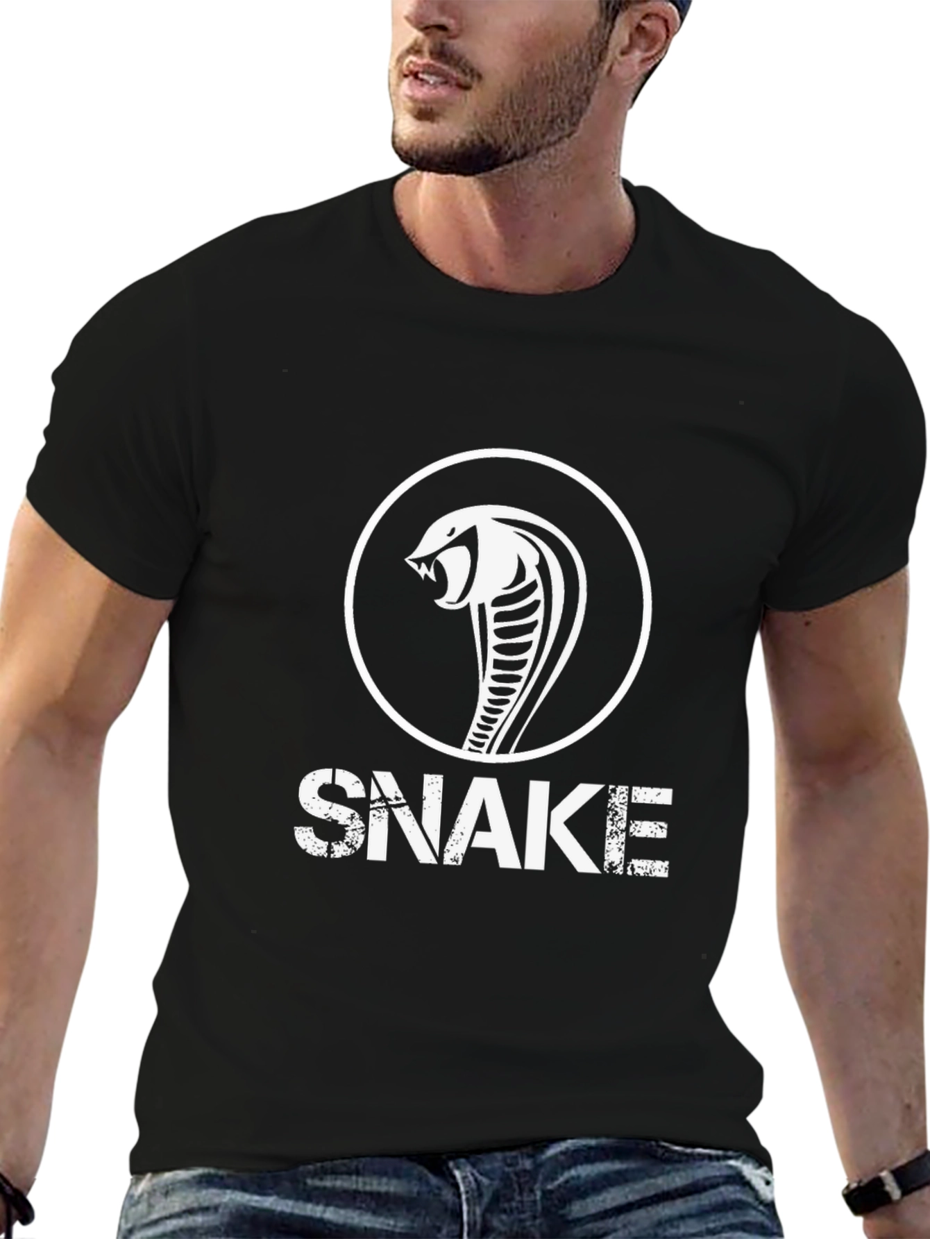 Mens Snake Graphic T-Shirt - Cool Cobra Design