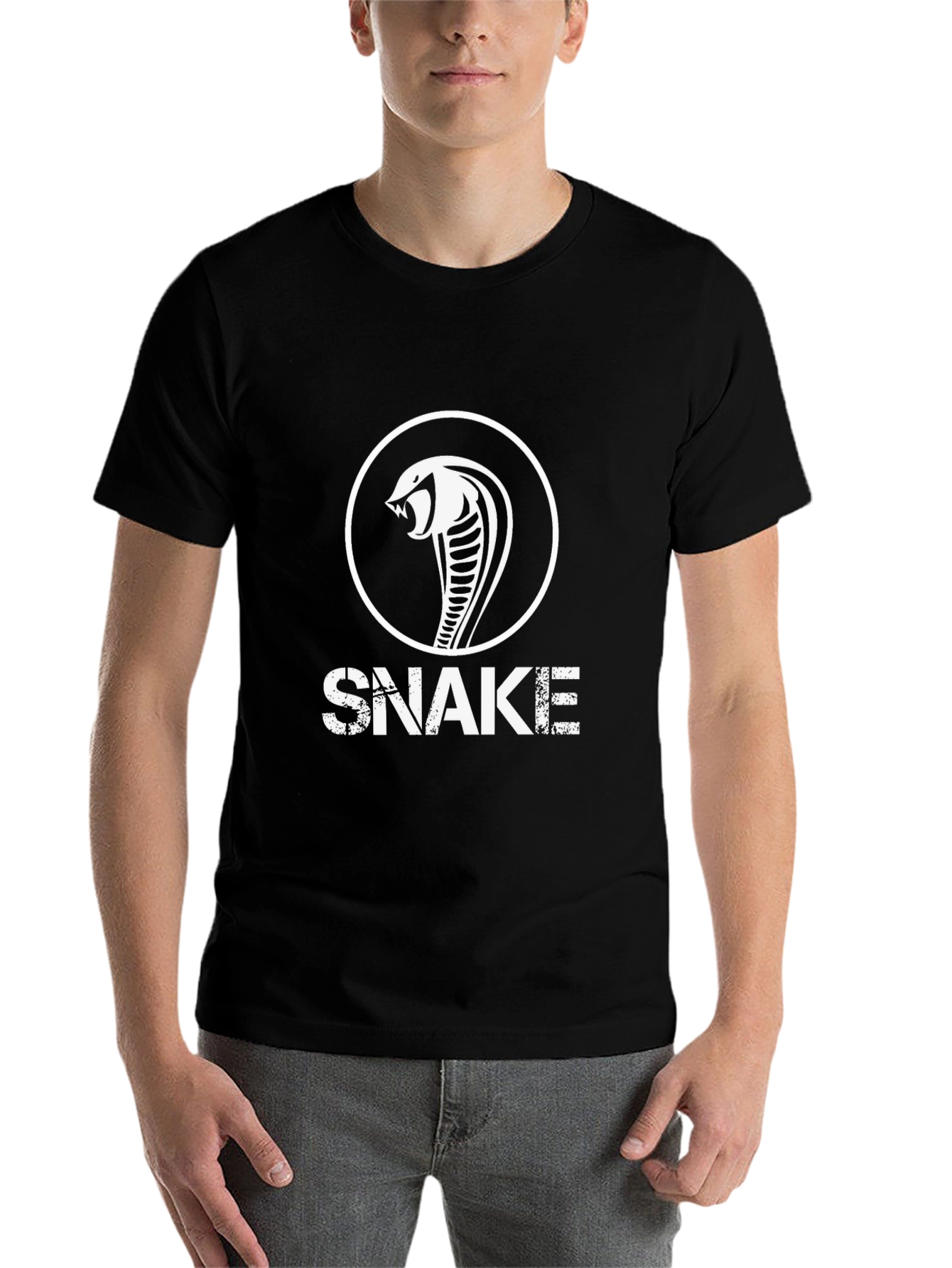 Mens Snake Graphic T-Shirt - Cool Cobra Design