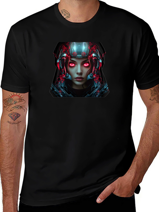 Cyberpunk Android Graphic Black T-Shirt