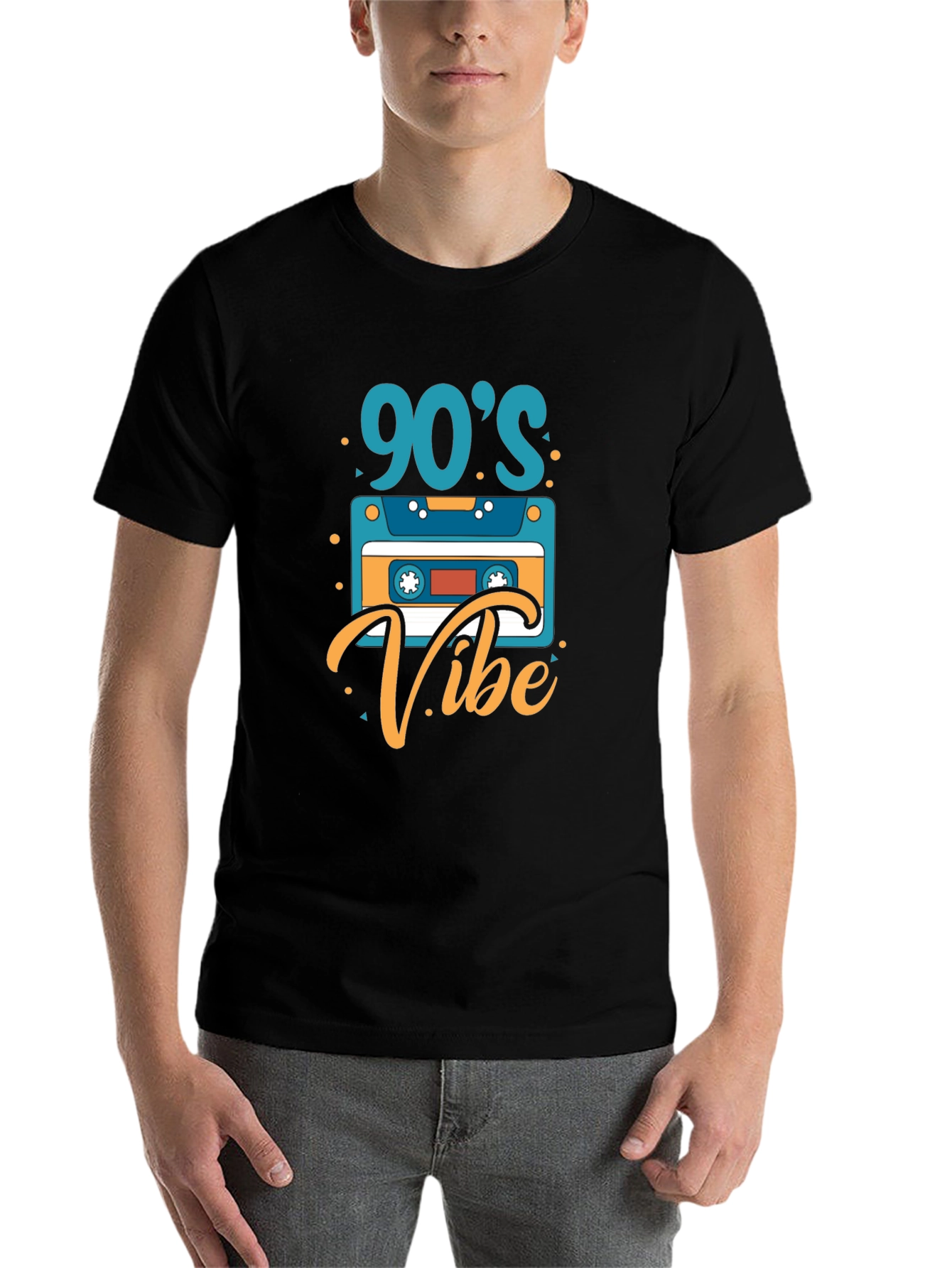 90s Vibe Graphic Tee - Retro Cassette T-Shirt