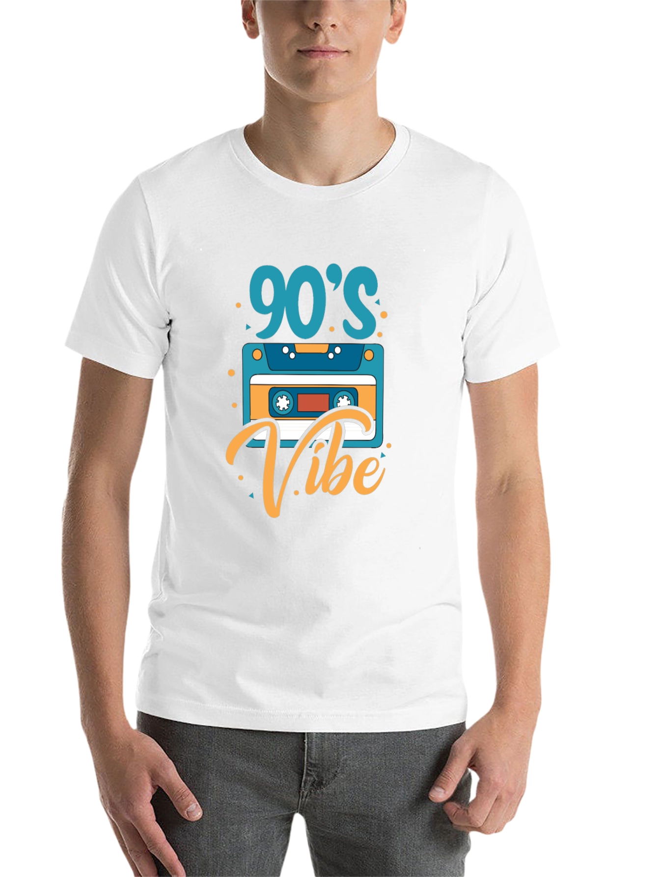90s Vibe Graphic Tee - Retro Cassette T-Shirt