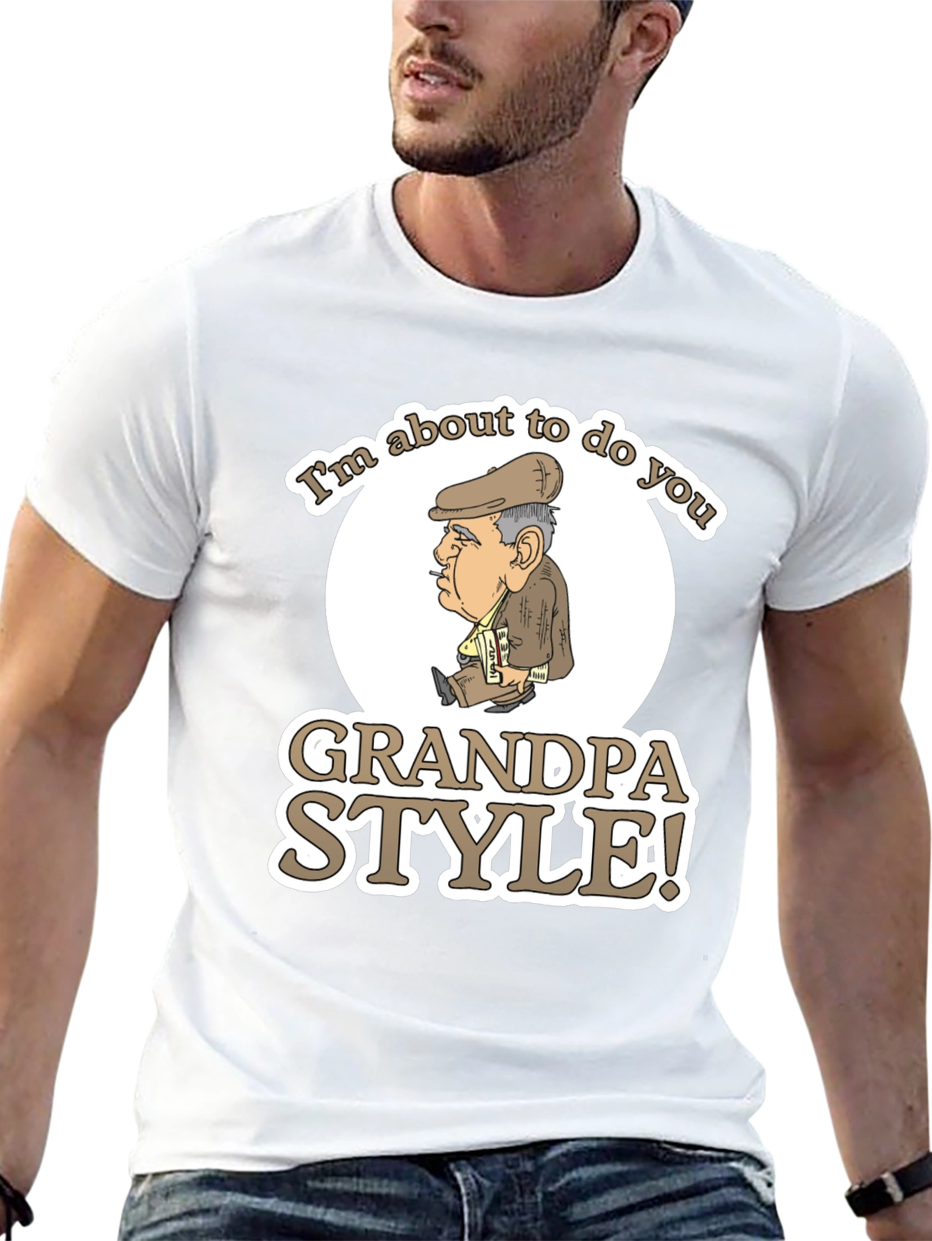 Grandpa Style Graphic T-Shirt