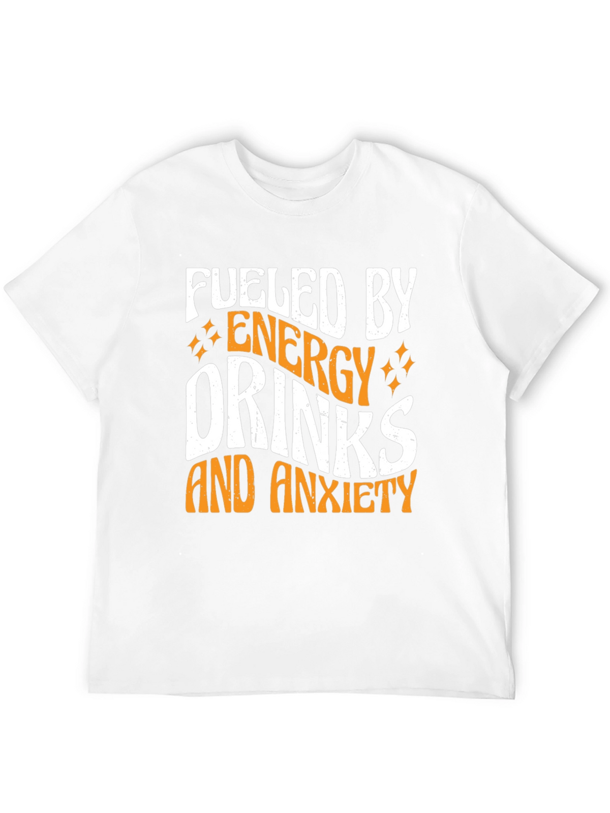 Fueled By Energy Drinks and Anxiety Black T-Shirt