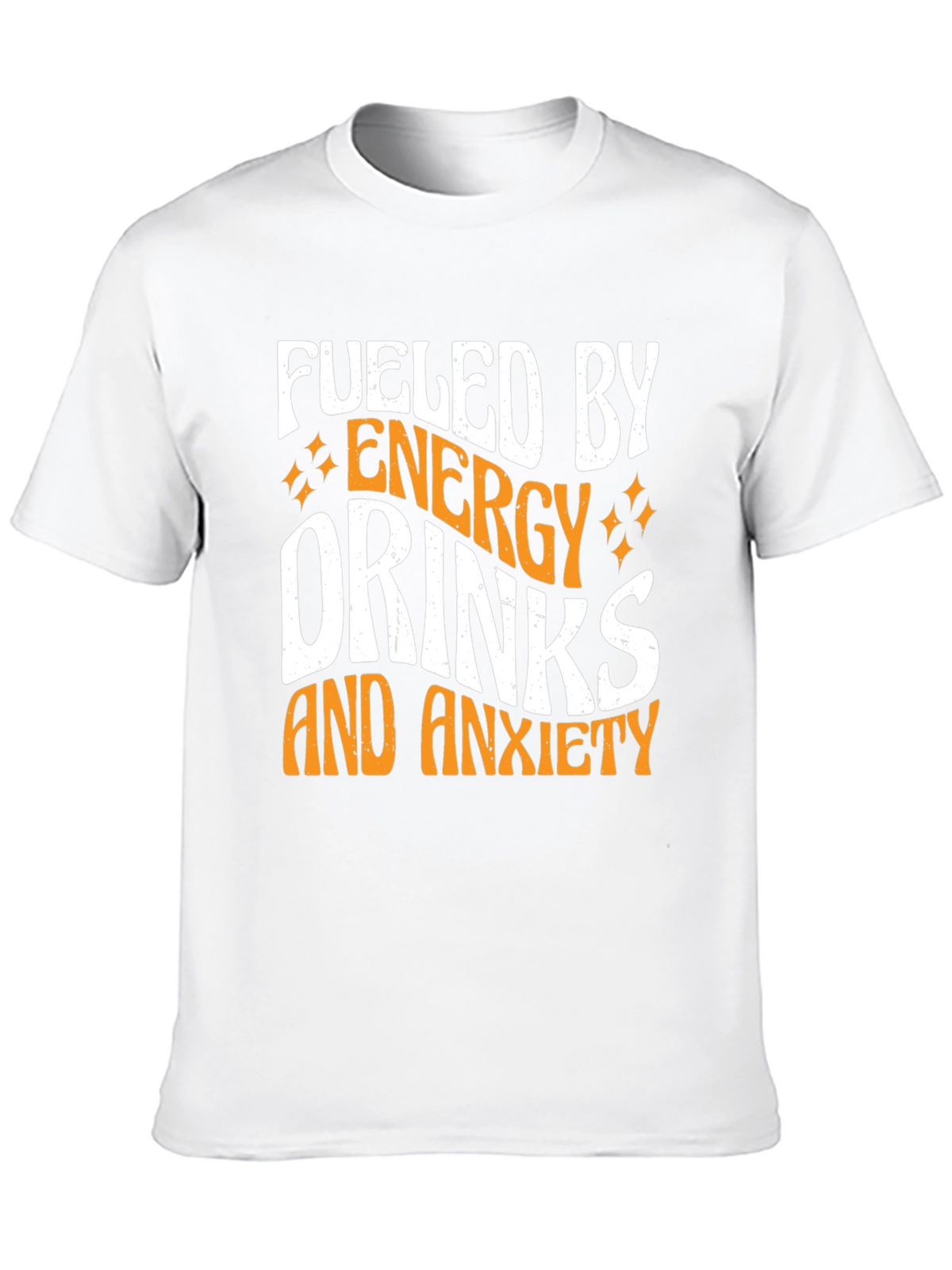 Fueled By Energy Drinks and Anxiety Black T-Shirt