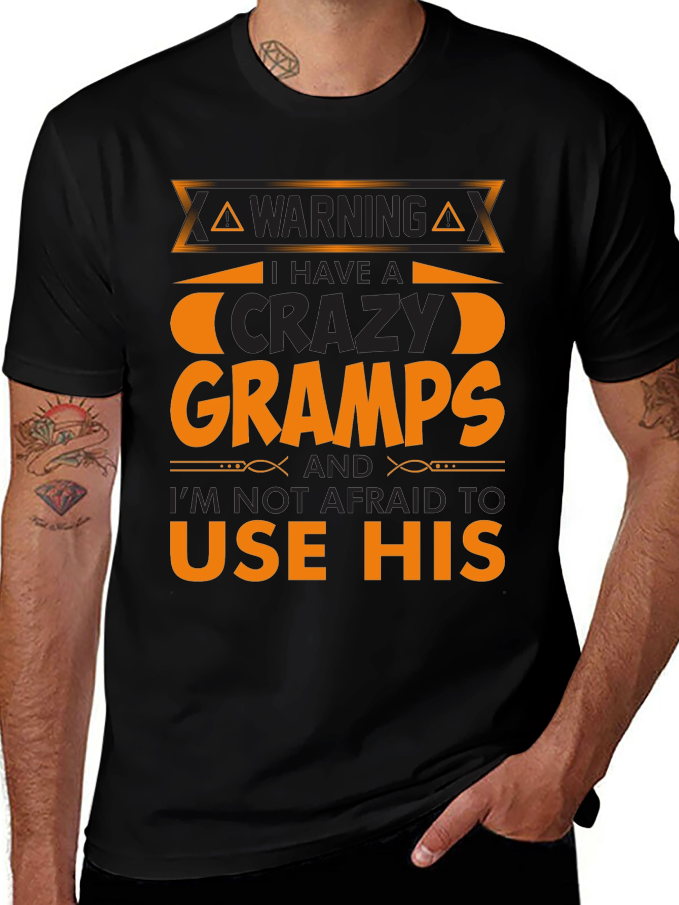 Warning Crazy Gramps T-Shirt
