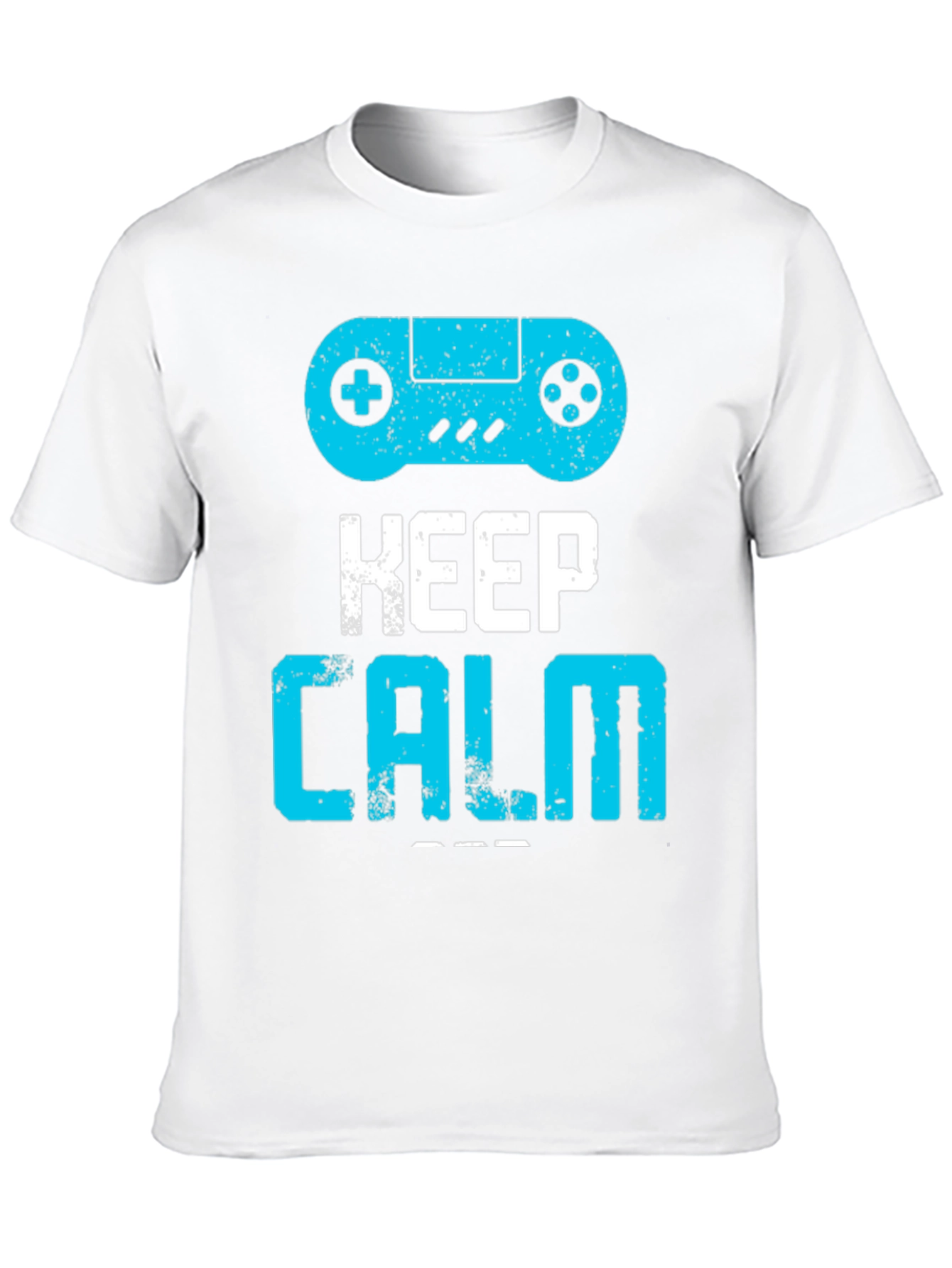 Keep Calm and Game On Black Graphic Tee
