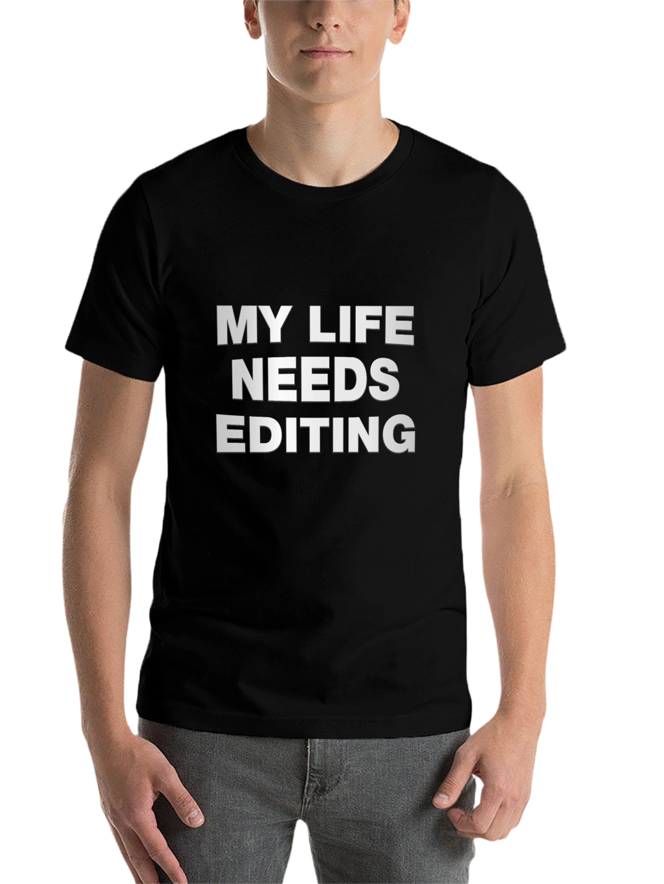 My Life Needs Editing Black T-Shirt