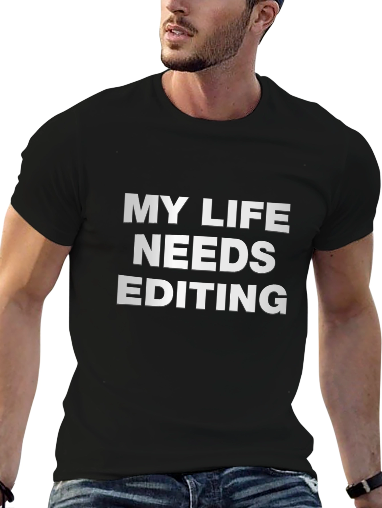 My Life Needs Editing Black T-Shirt