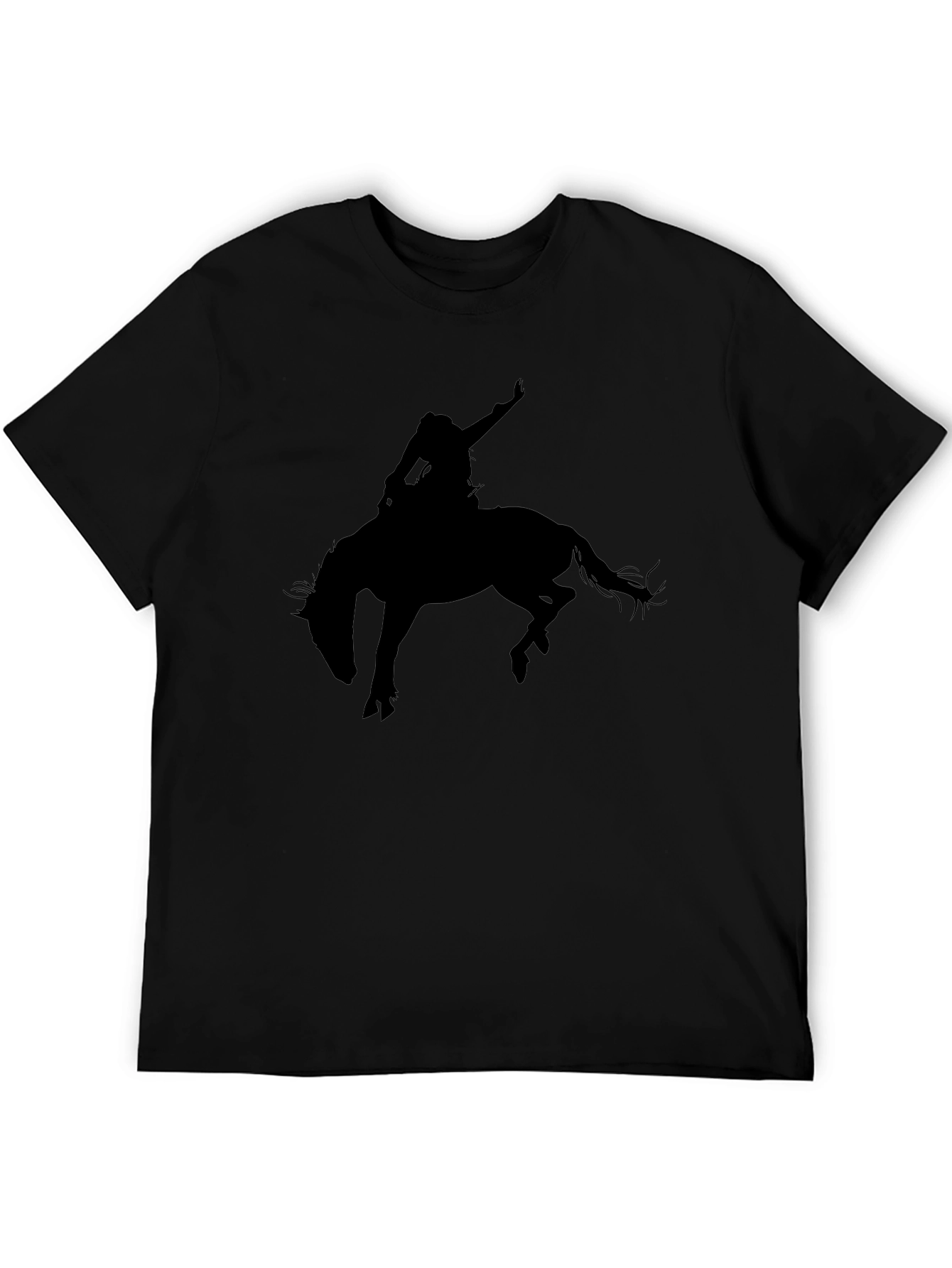 Black Rodeo Rider Graphic Tee - Western Style