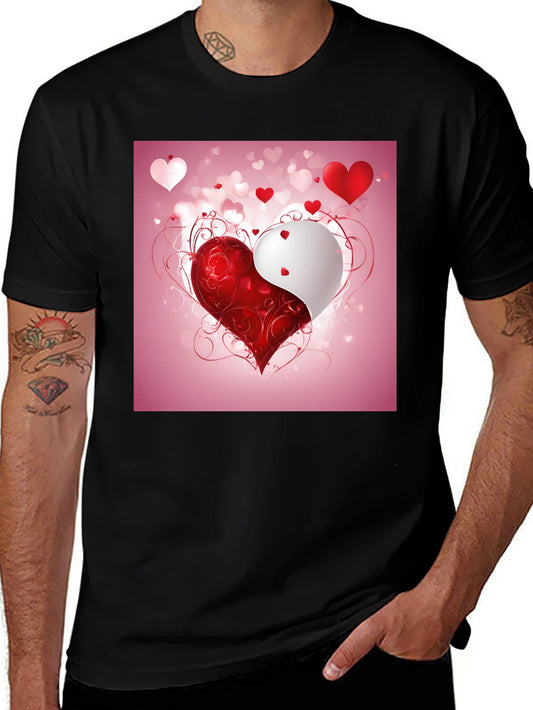 Yin Yang Heart Graphic Tee - Stylish & Unique Design
