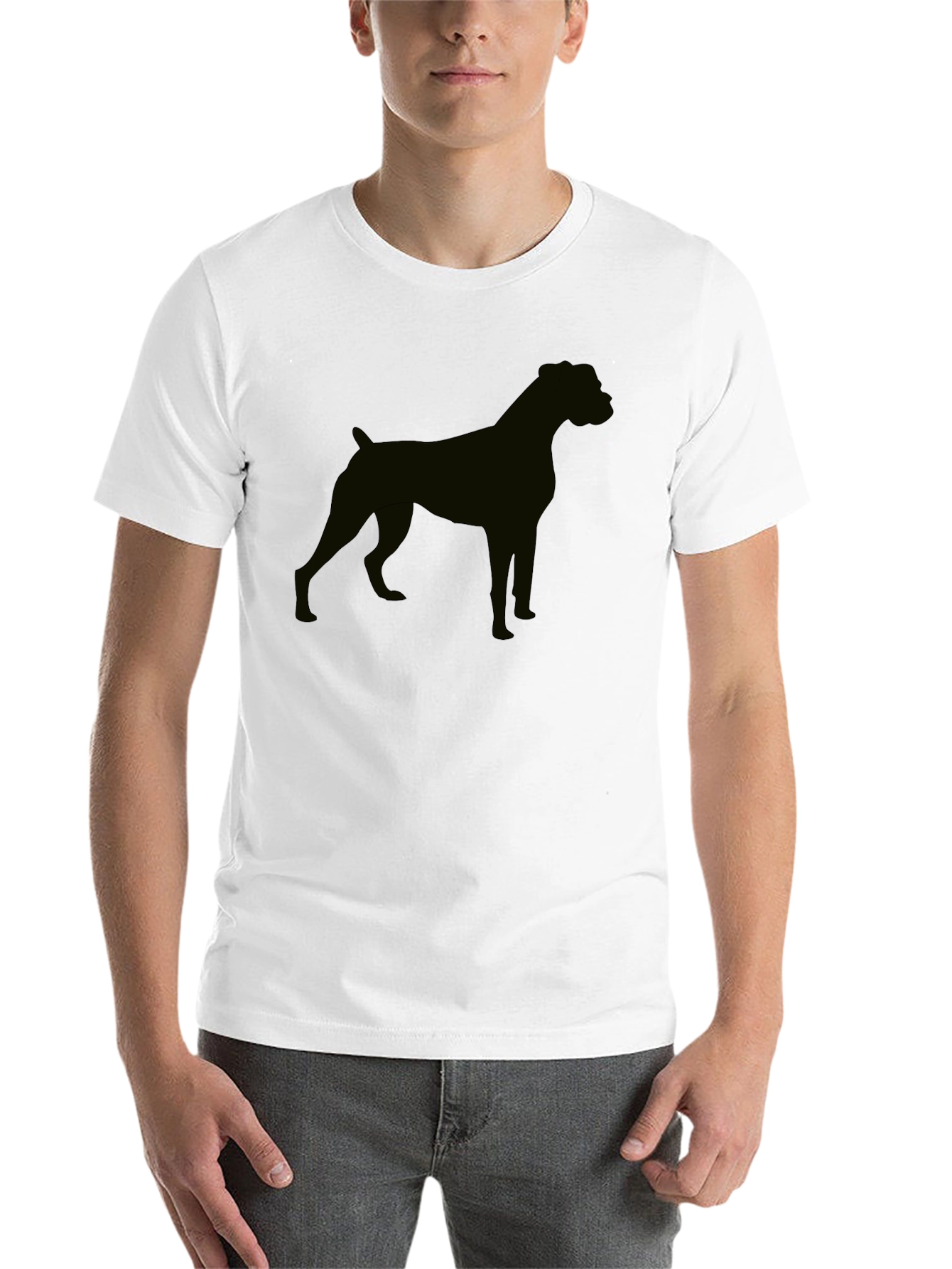 Dog Silhouette Black T-Shirt