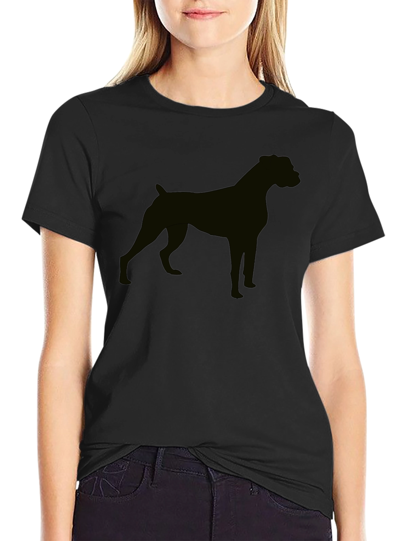 Dog Silhouette Black T-Shirt