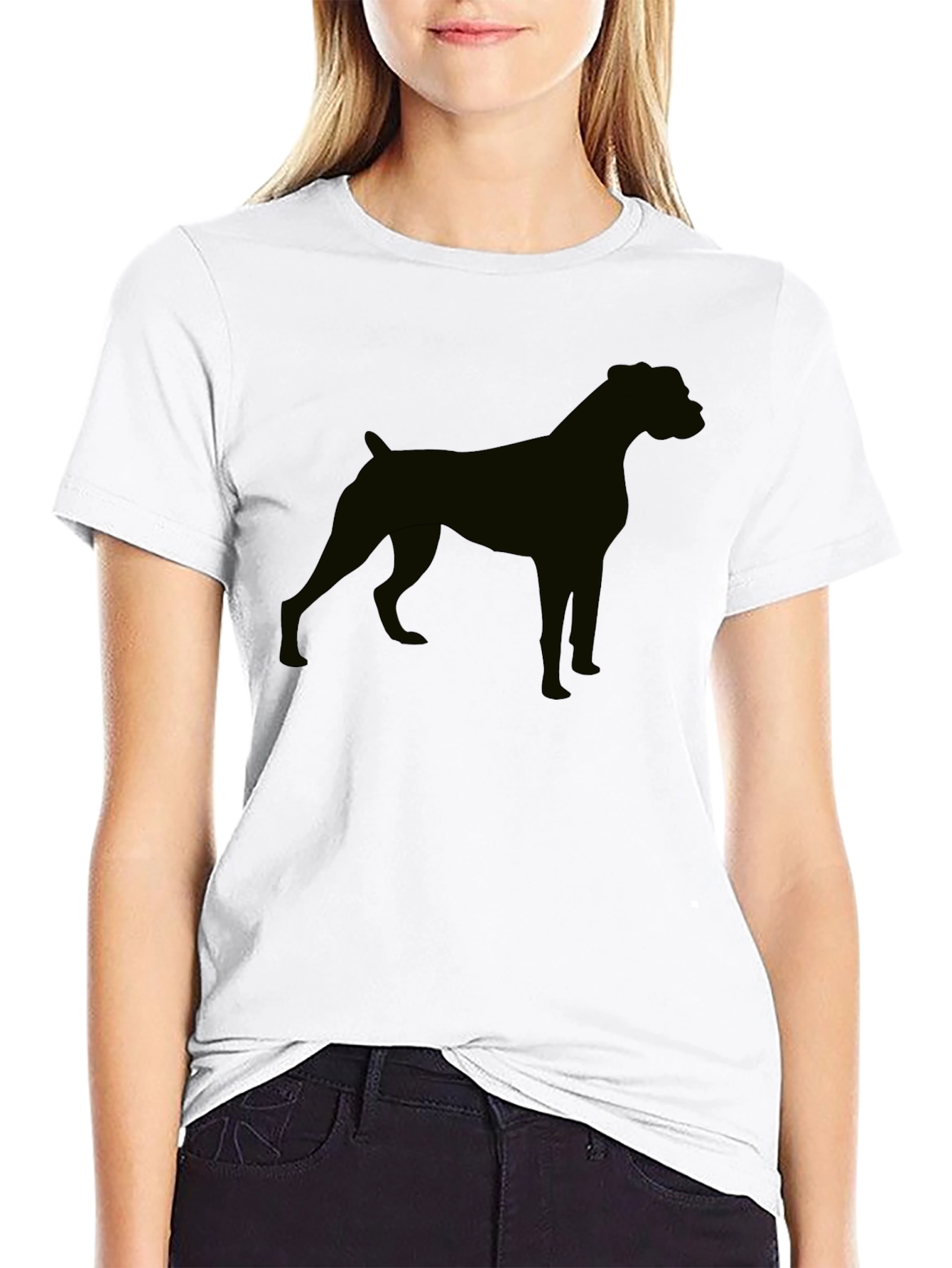 Dog Silhouette Black T-Shirt