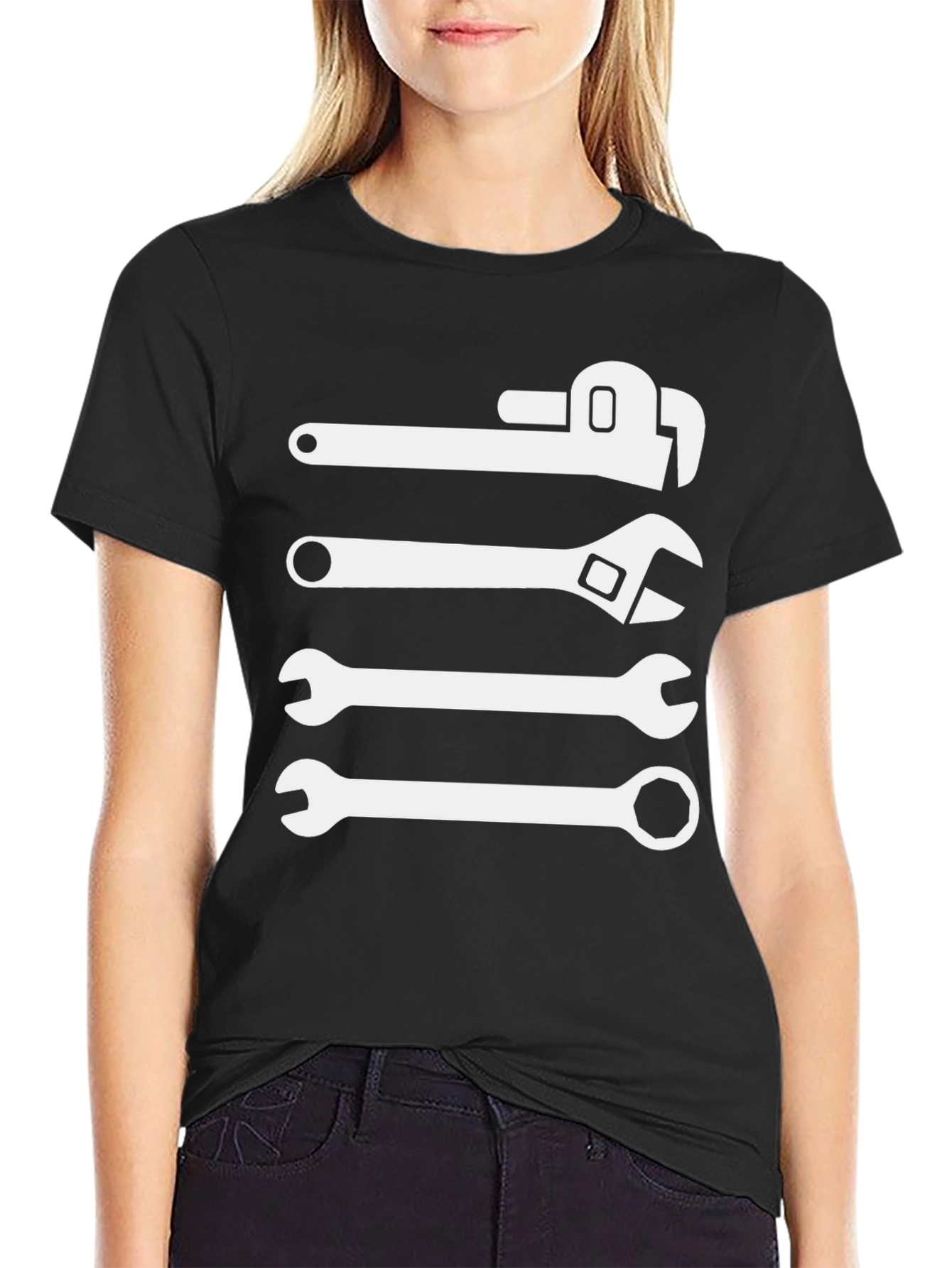 Wrenching Around Black T-Shirt - Mechanic Gift