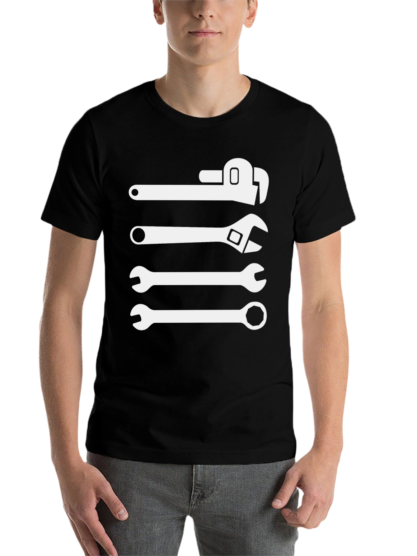 Wrenching Around Black T-Shirt - Mechanic Gift