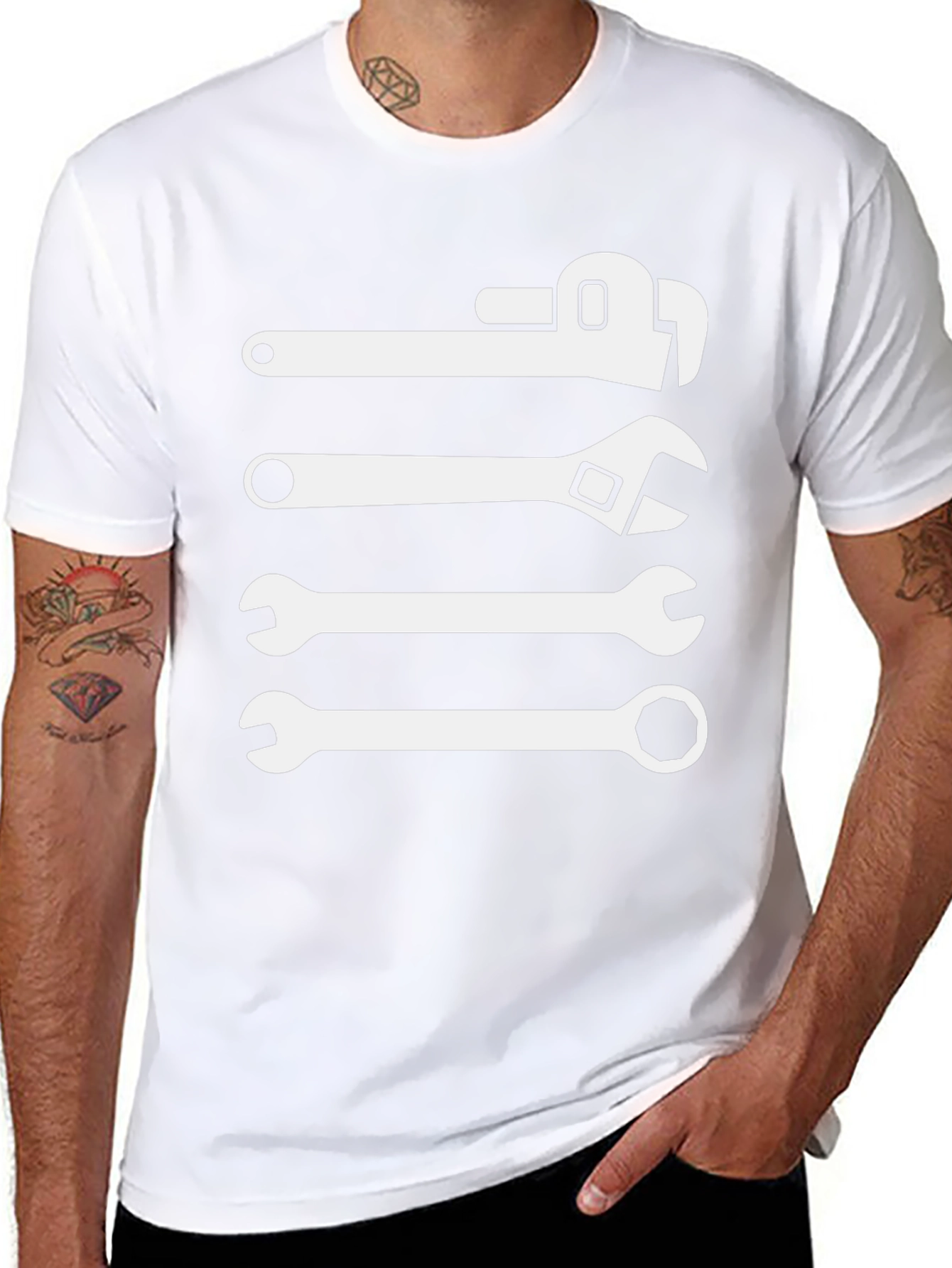 Wrenching Around Black T-Shirt - Mechanic Gift