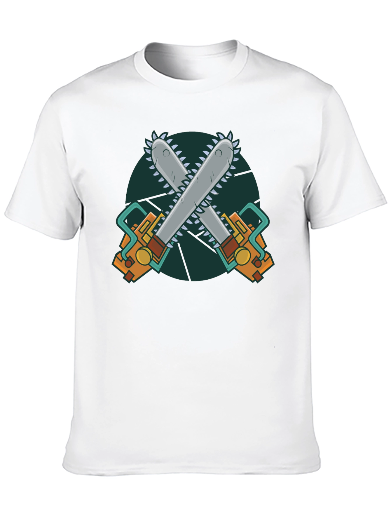Chainsaw Graphic Print Black T-Shirt