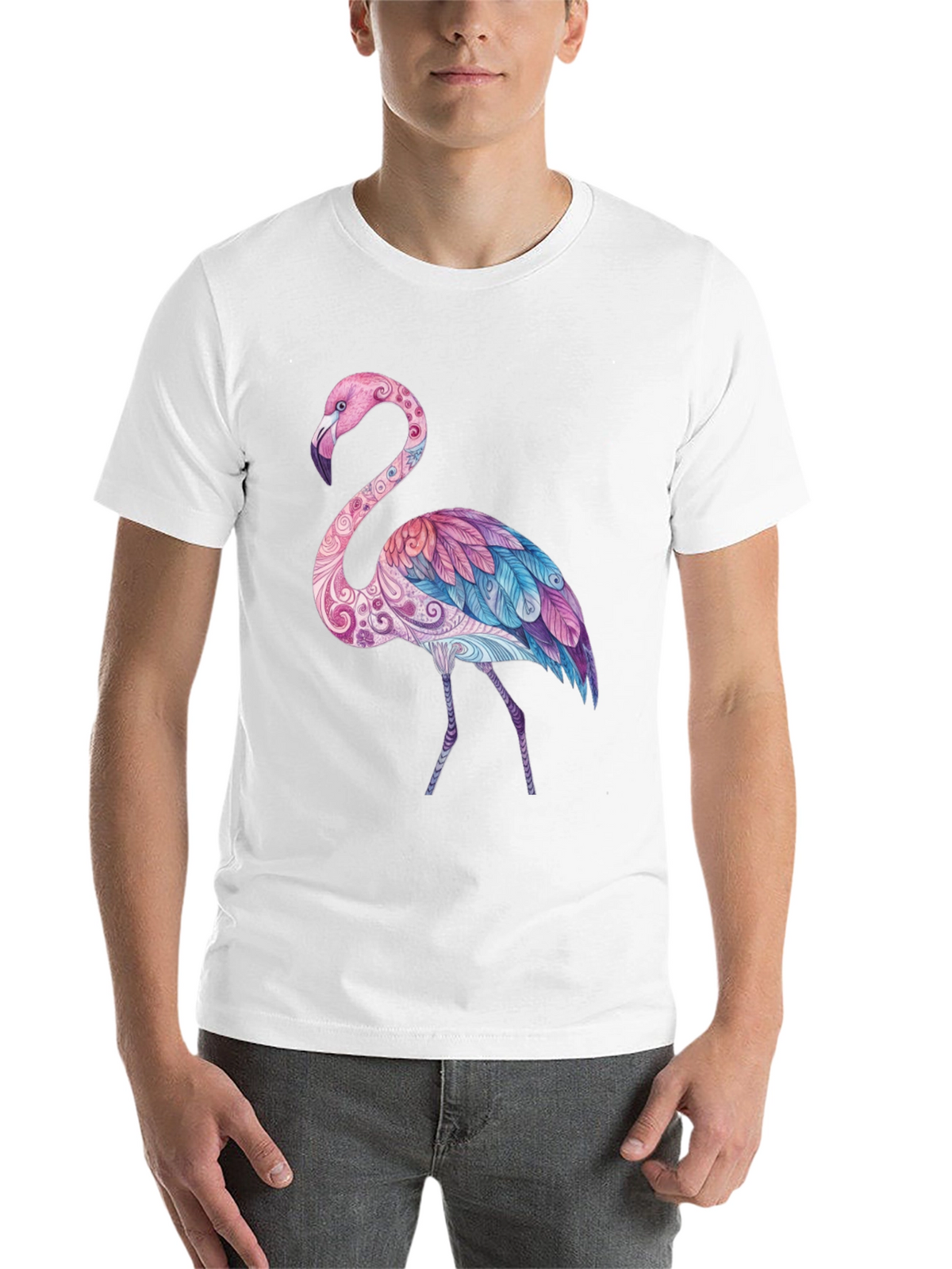 Flamingo Graphic Black T-Shirt