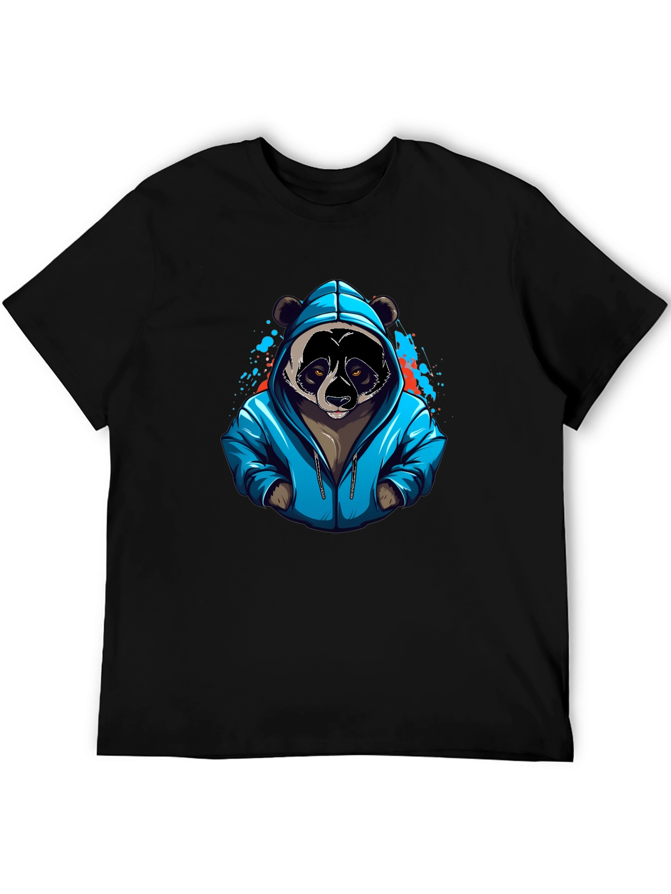 Cool Panda Graphic T-Shirt - Black