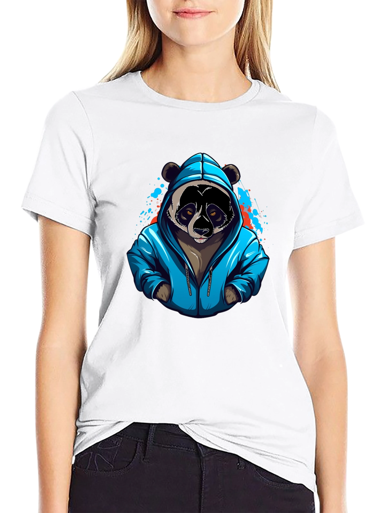Cool Panda Graphic T-Shirt - Black