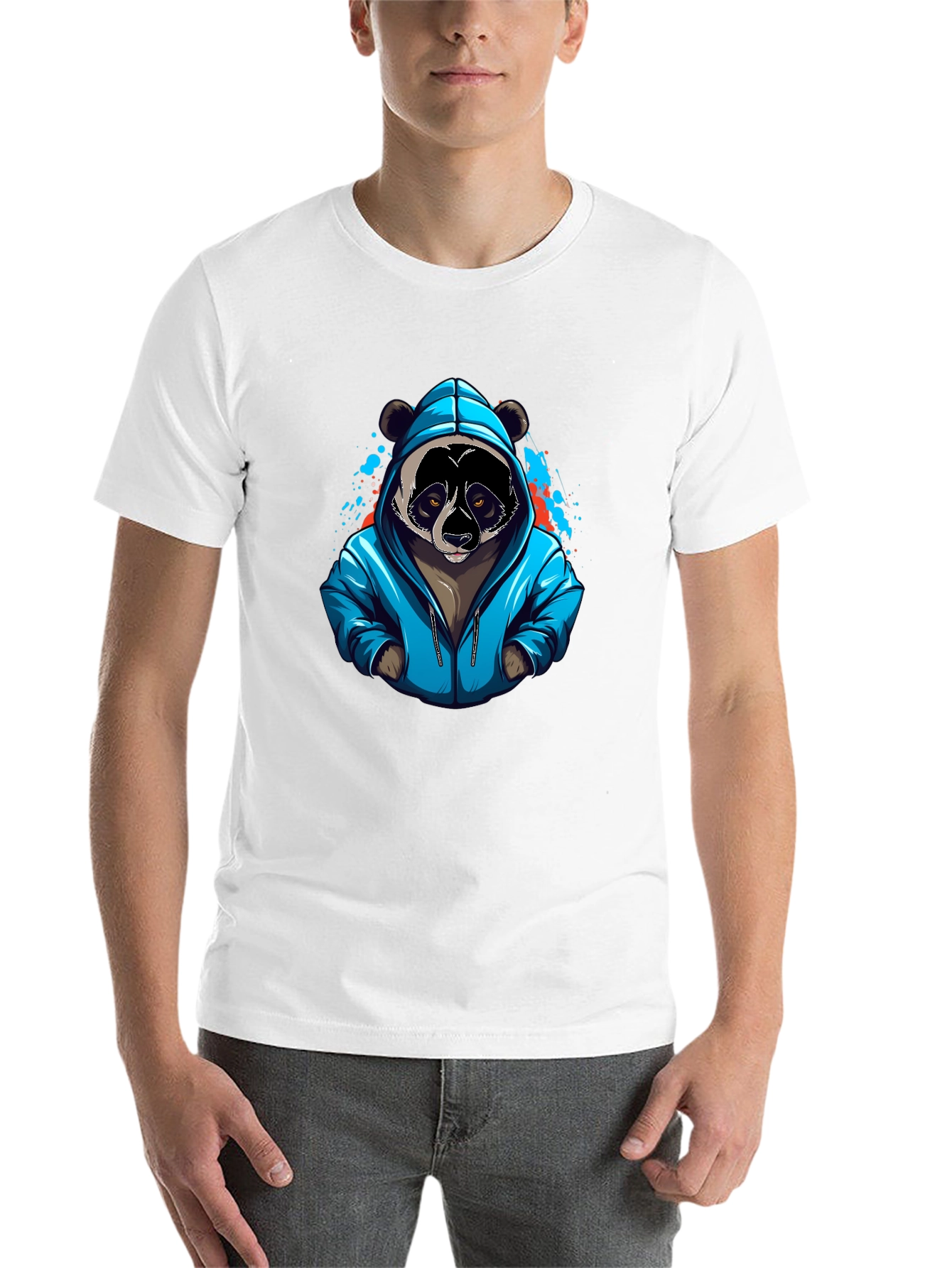 Cool Panda Graphic T-Shirt - Black