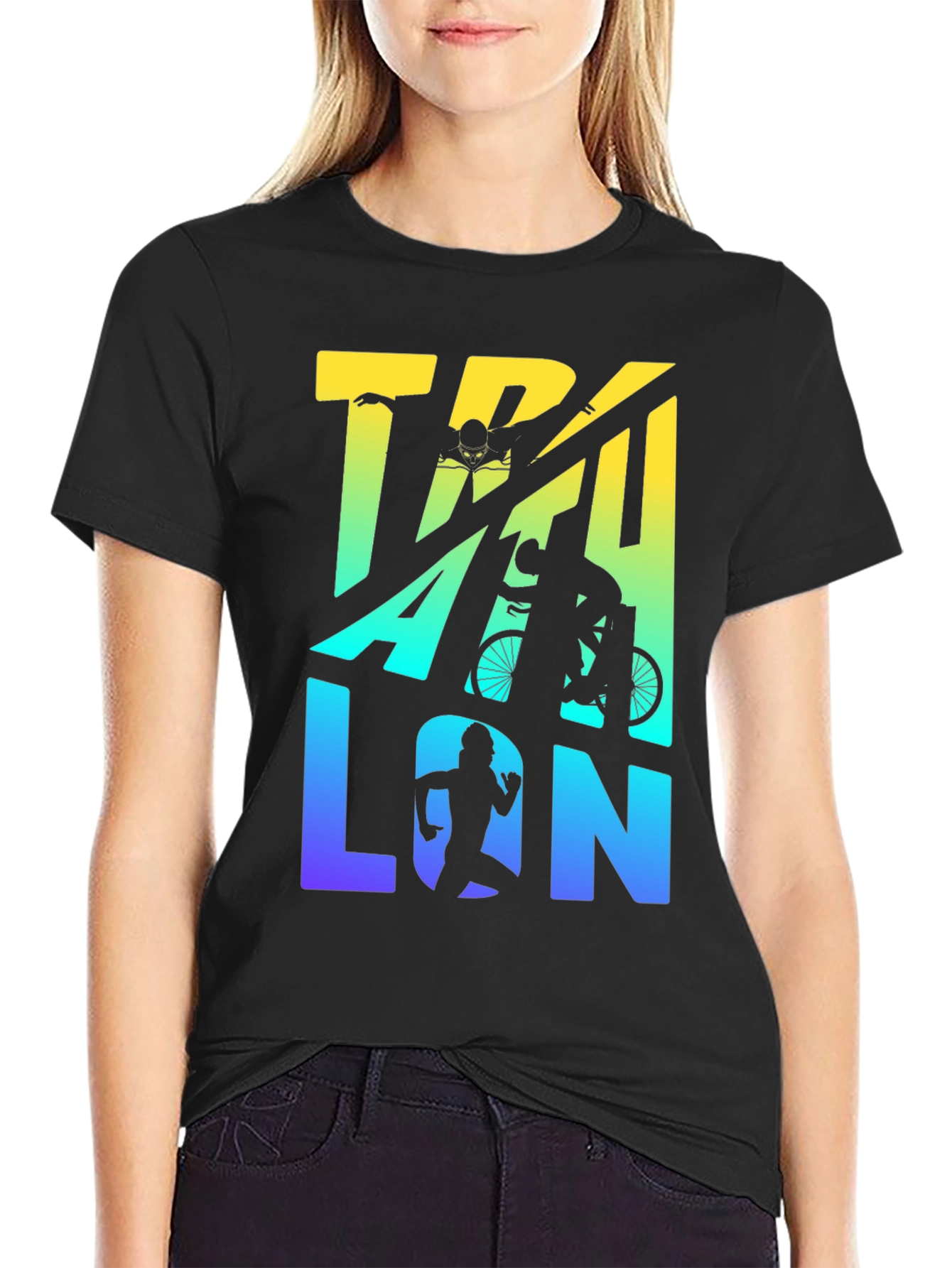 Triathlon T-Shirt | Swim Bike Run Graphic Tee