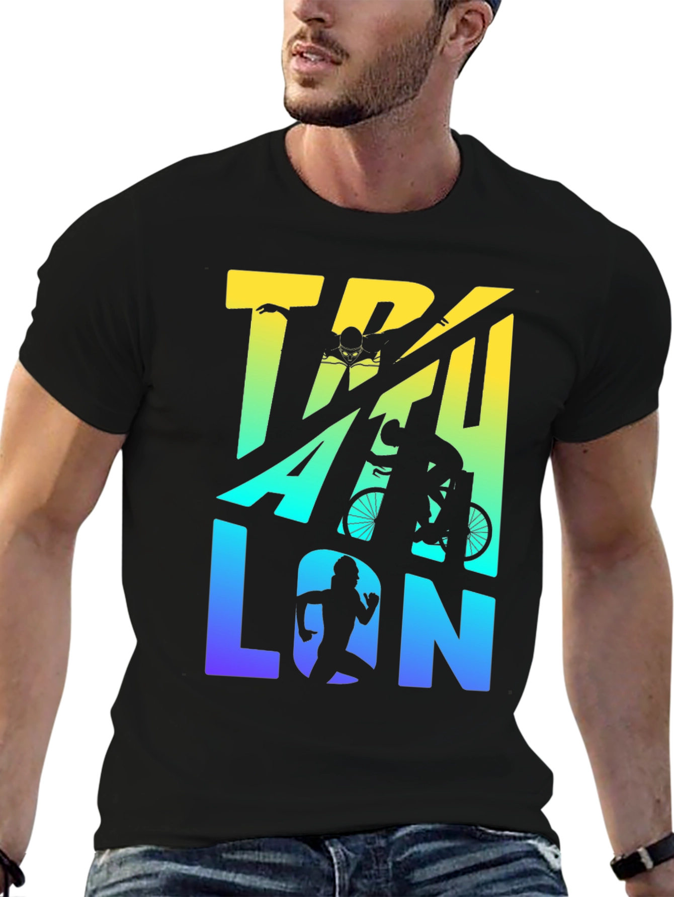 Triathlon T-Shirt | Swim Bike Run Graphic Tee