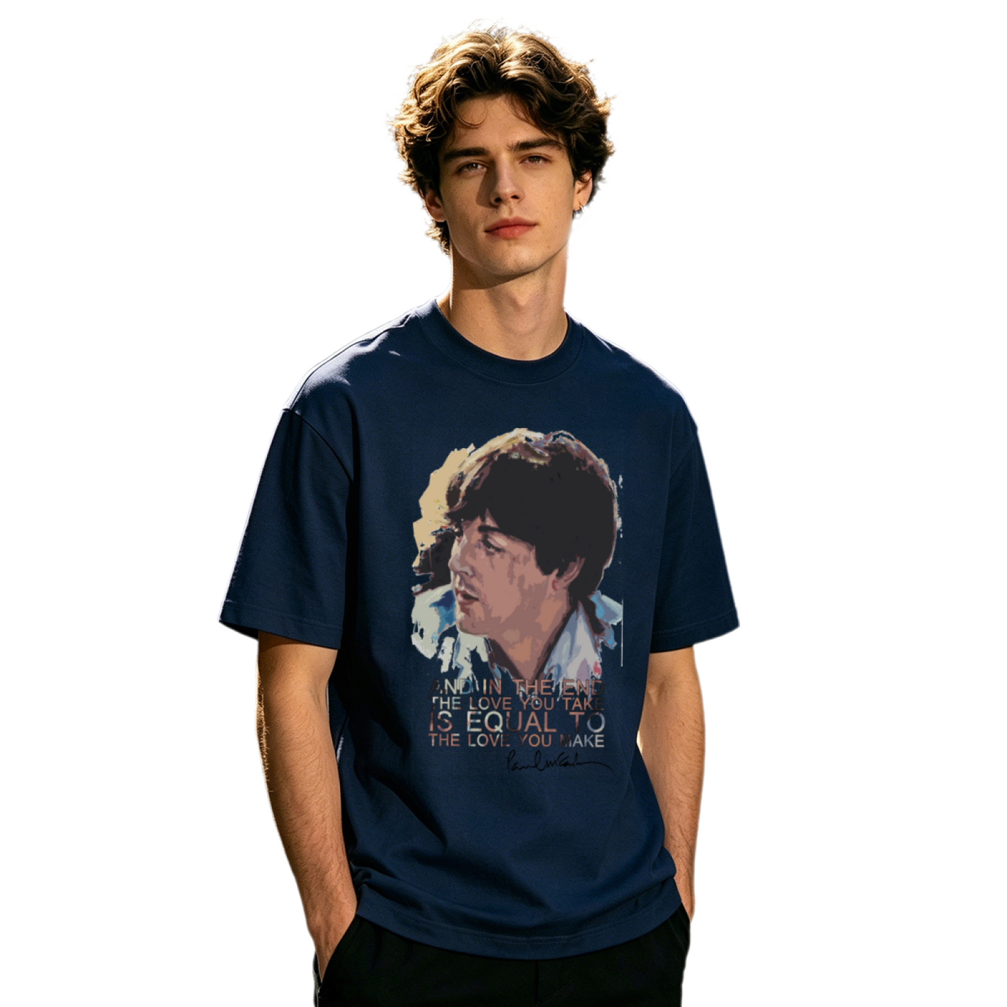 Men's Classic Music Band Artist Retro Print Casual T-Shirt