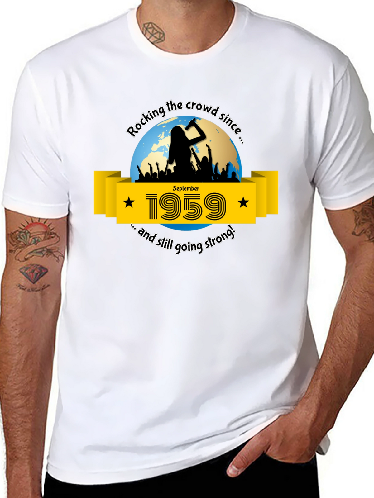 Rocking Since 1959 T-Shirt - September Birthday Tee