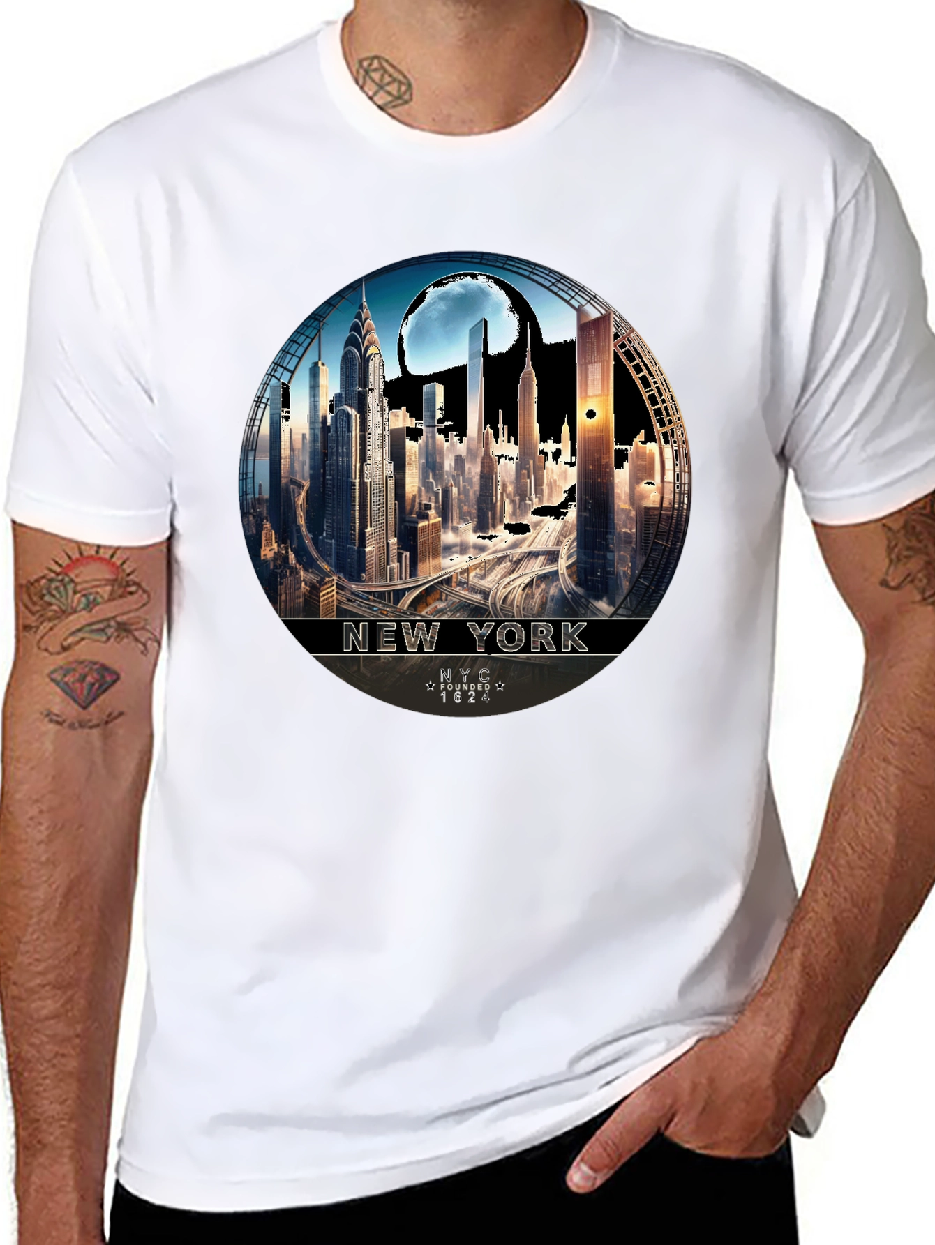 NYC Skyline Graphic Tee - Urban Style