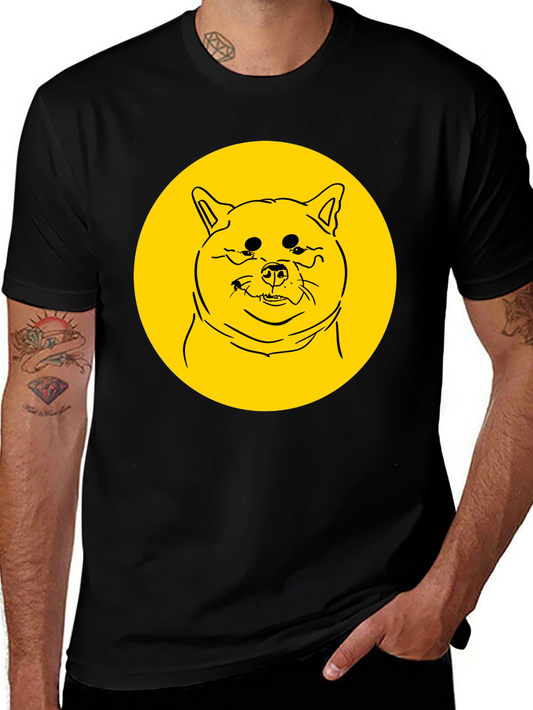 Doge Meme Graphic Tee - Black Cotton T-Shirt