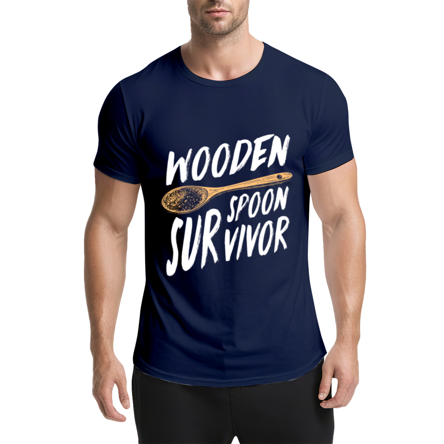 Wooden Spoon Survivor Funny Slogan Casual Tee