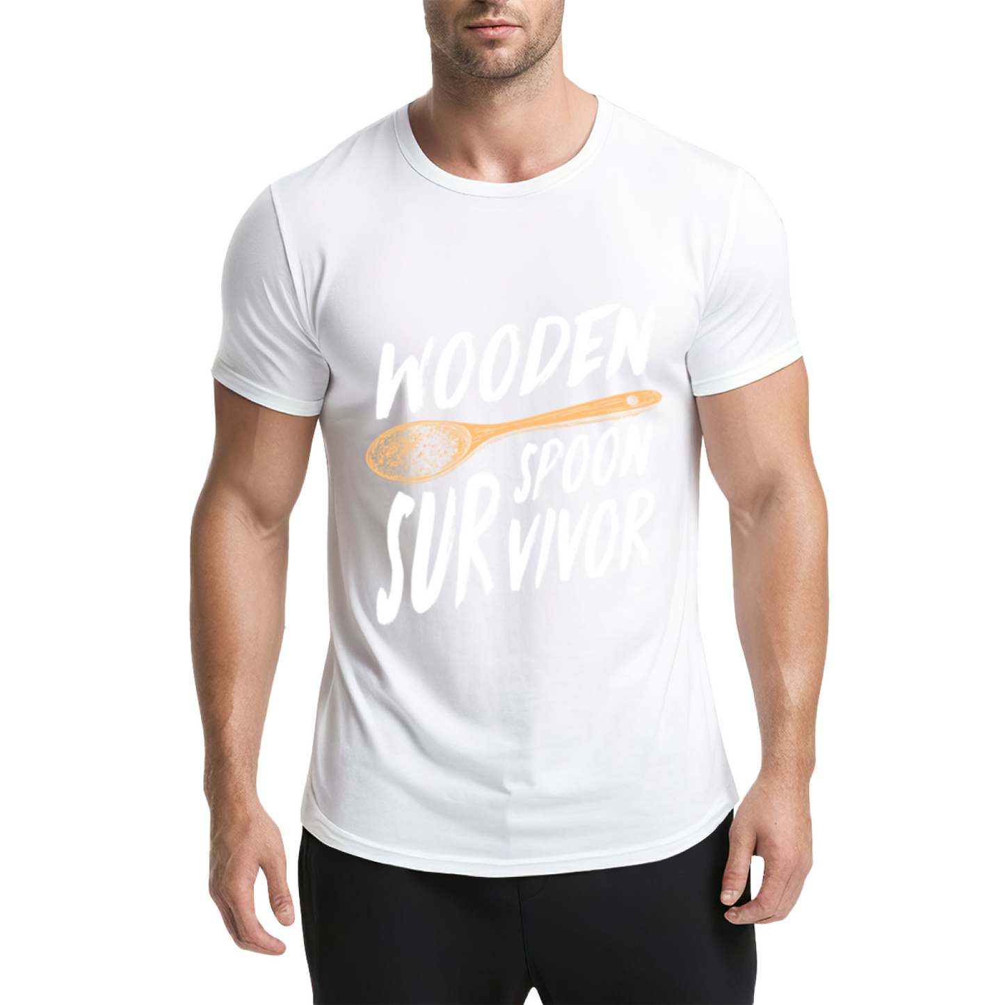 Wooden Spoon Survivor Funny Slogan Casual Tee