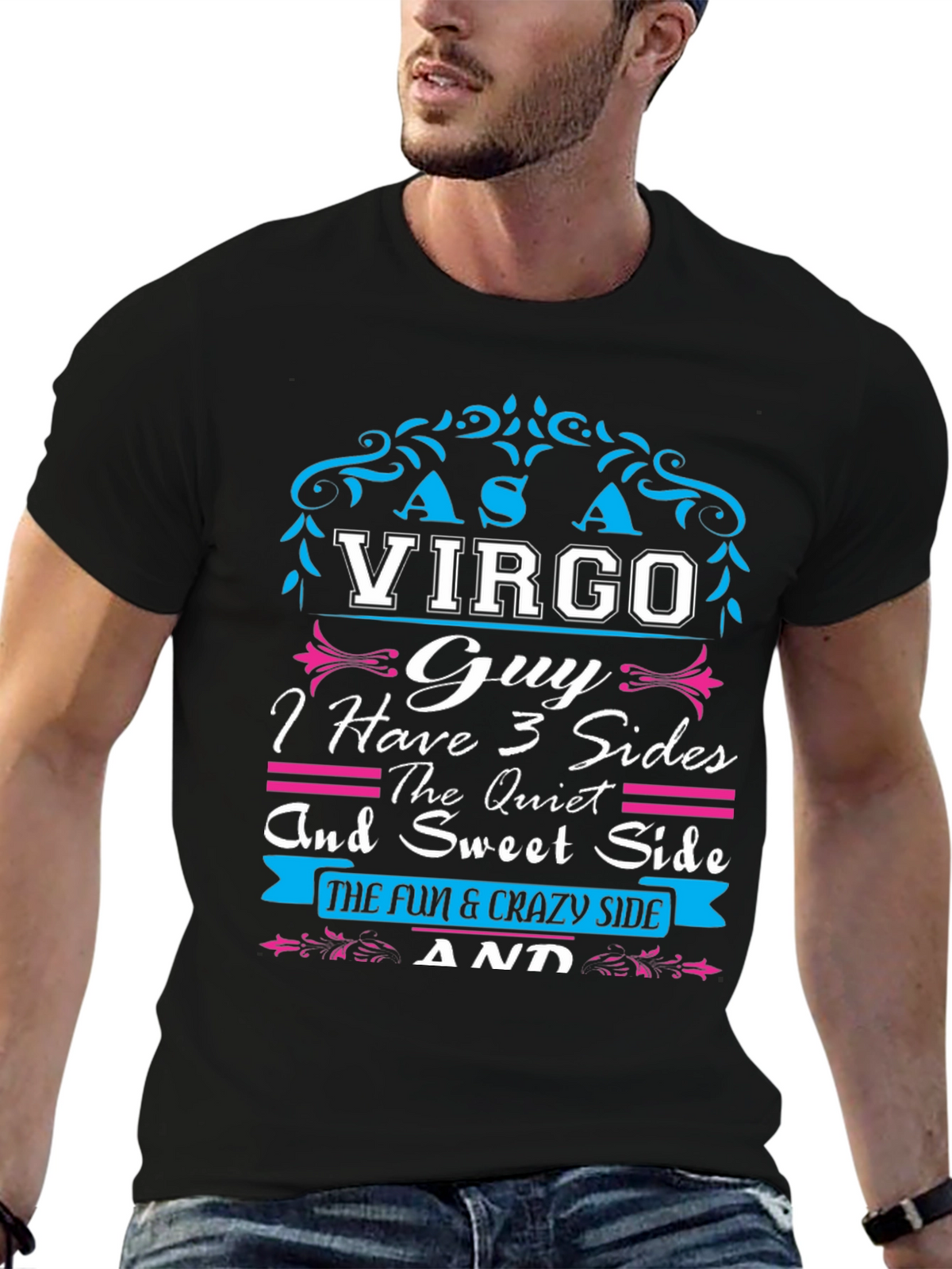 Virgo Guy T-Shirt - 3 Sides