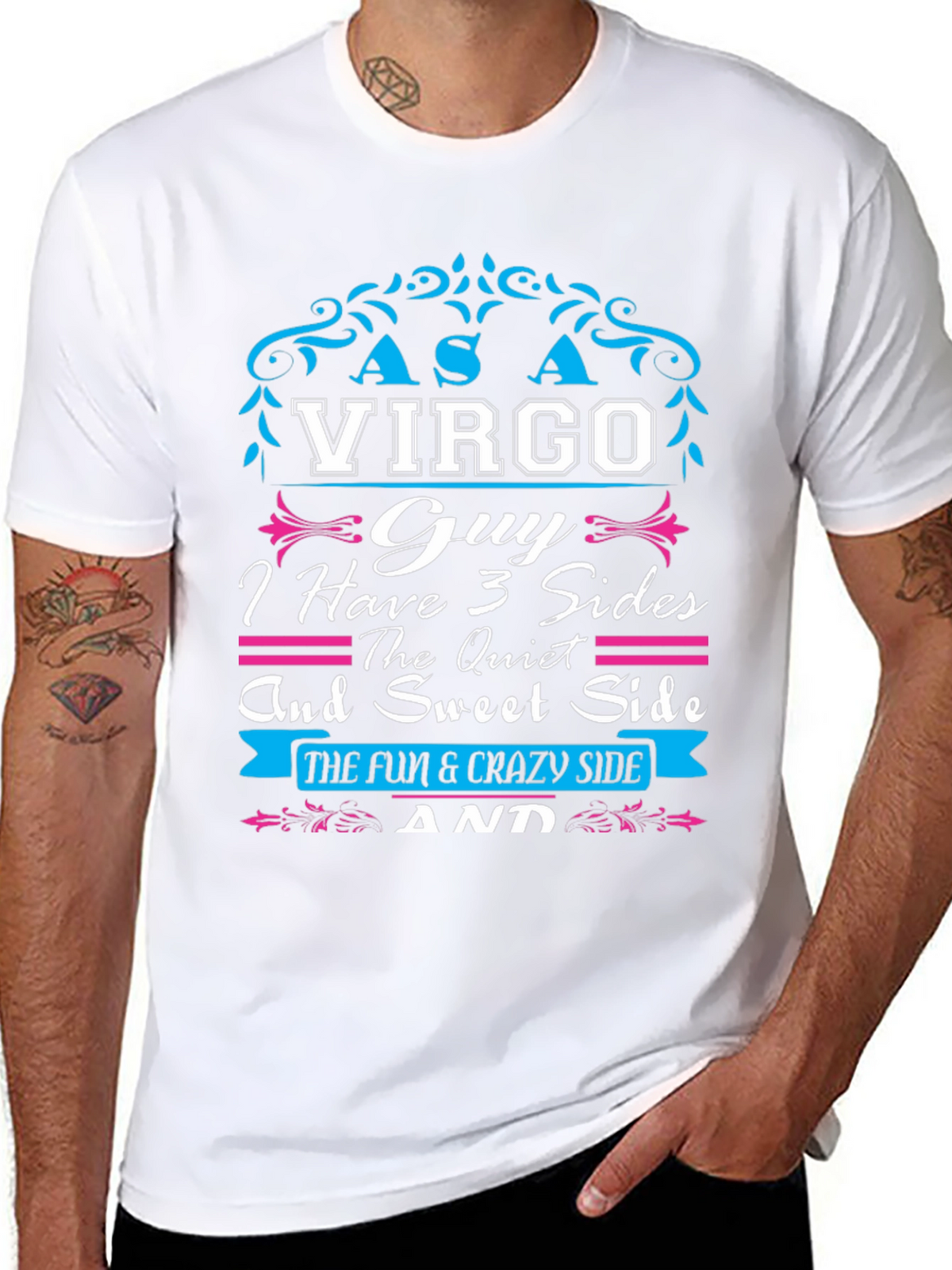 Virgo Guy T-Shirt - 3 Sides